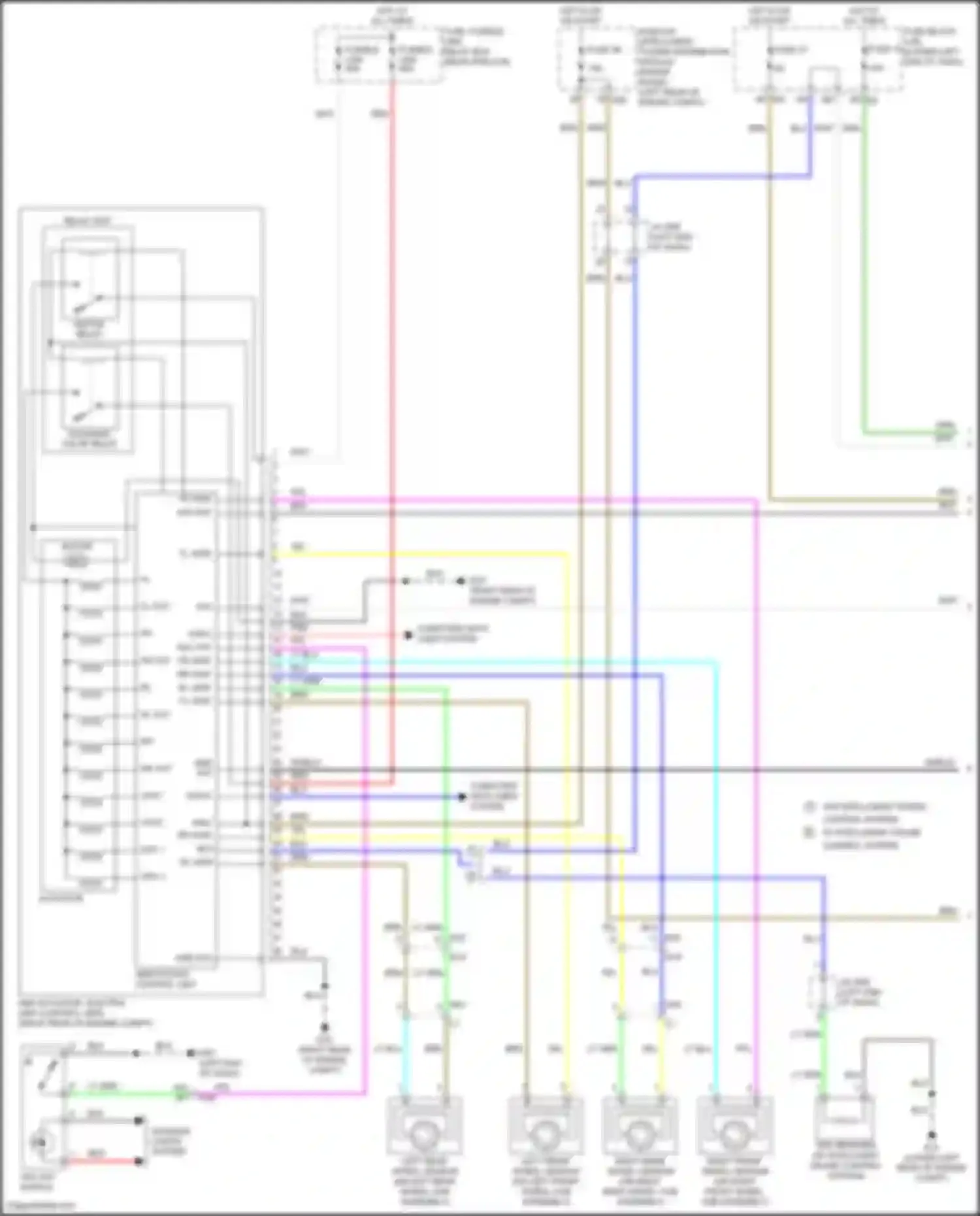 Wiring diagram w/o intelligent cruise control system w/ intelligent cruise control system for Nissan Altima L33 facelift (2015-2018) (1 of 1)