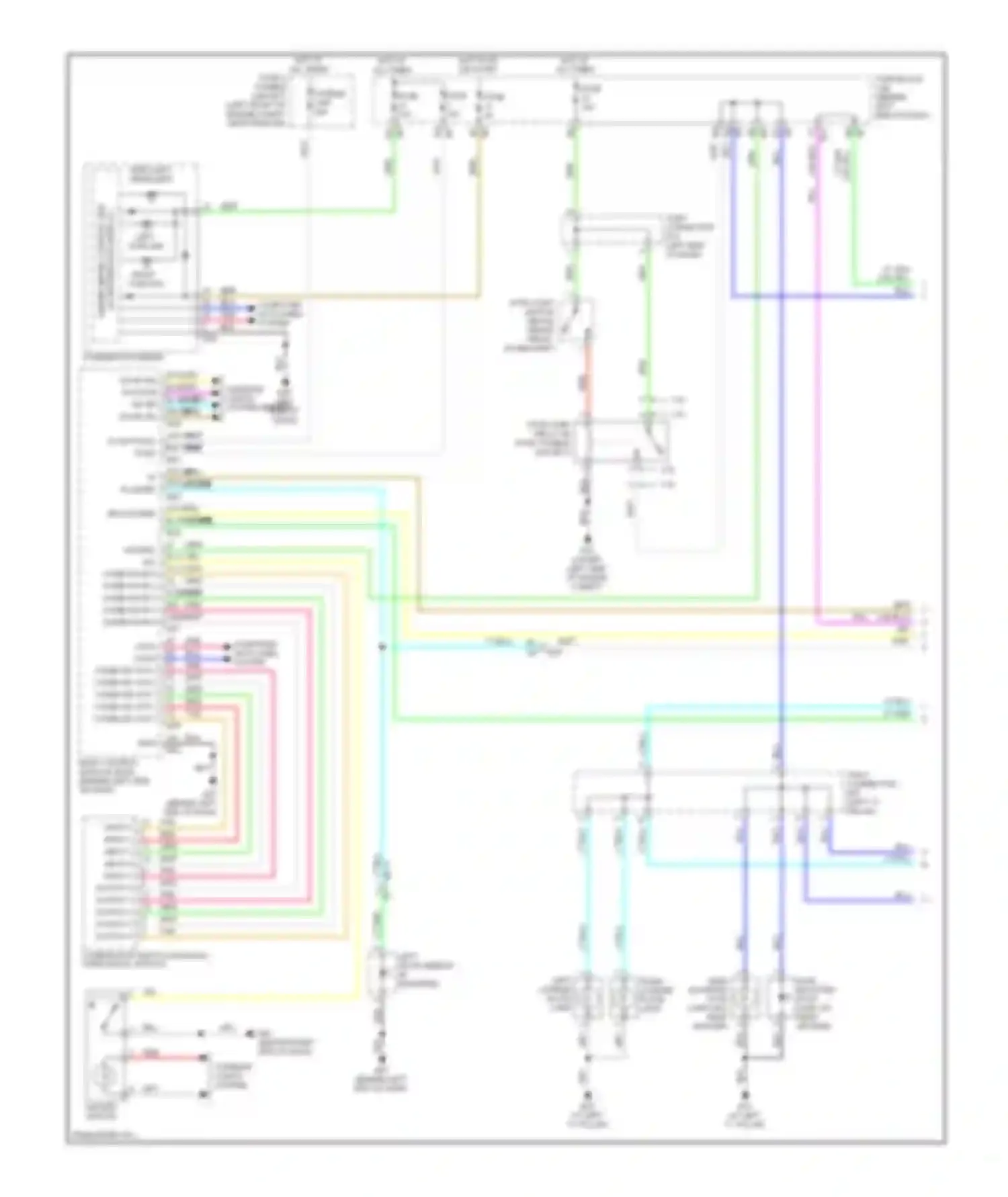 Altima Nissan L33 (2012-2015): Exterior lamps circuit, sedan (1 of 2)