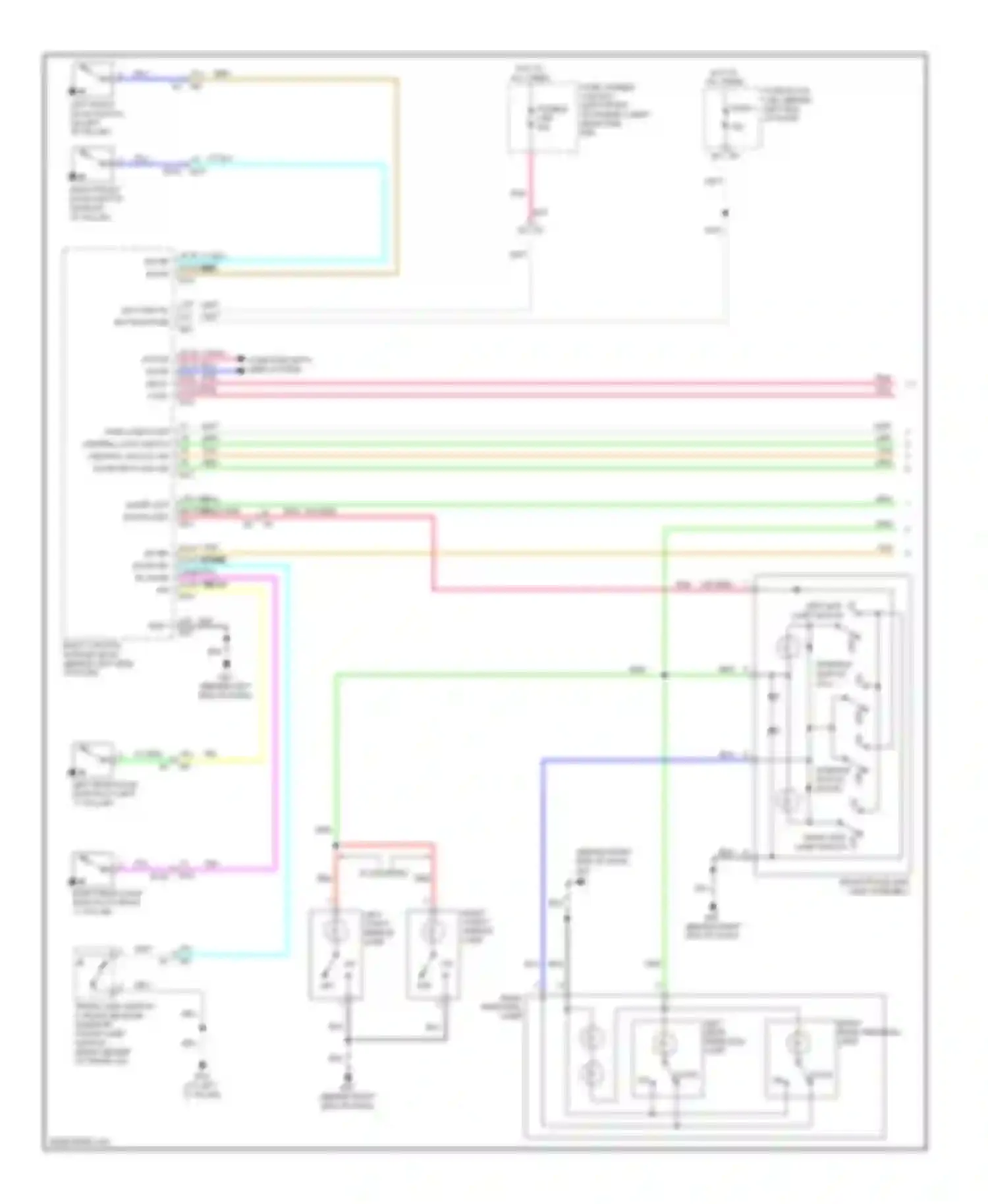 Altima Nissan L33 (2012-2015): Courtesy lamps circuit, sedan (1 of 2)