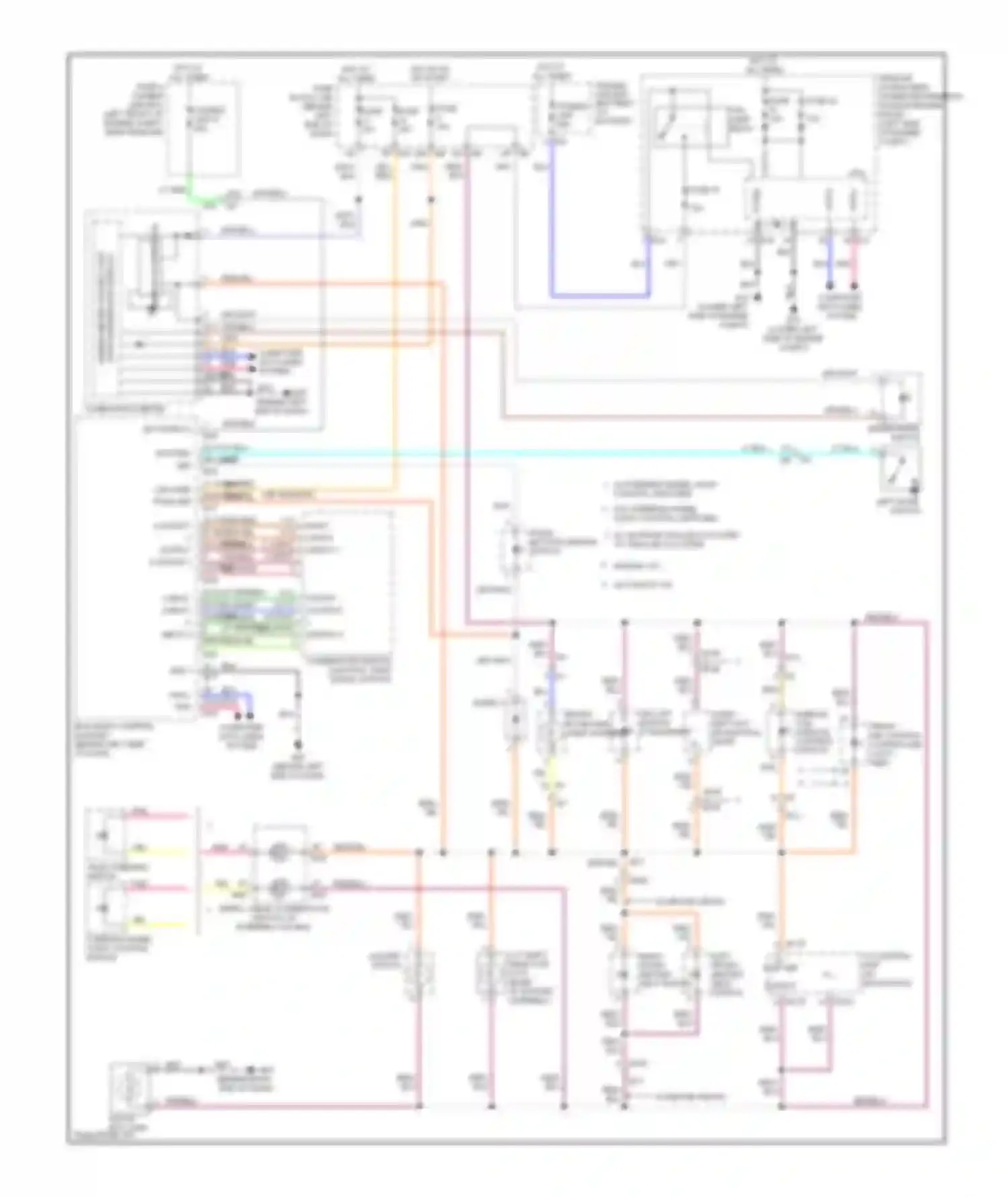 Altima Nissan L33 (2012-2015): Instrument illumination circuit, coupe