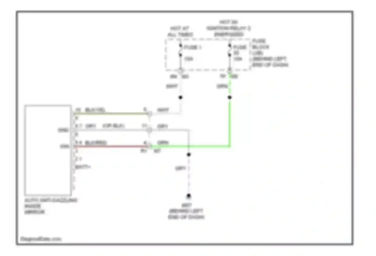 Altima Nissan L33 (2012-2015): Auto anti-dazzling inside mirror circuit, sedan with homelink universal transceiver