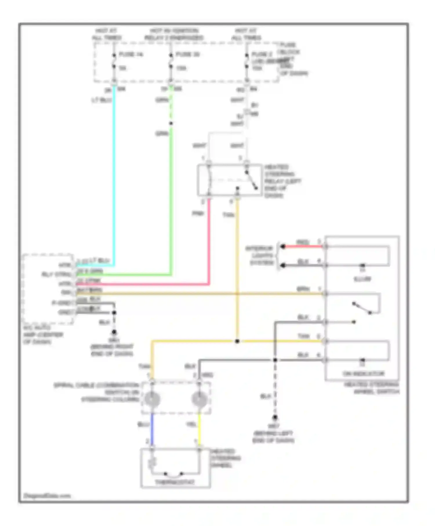 Altima Nissan L33 (2012-2015): Heated steering wheel circuit