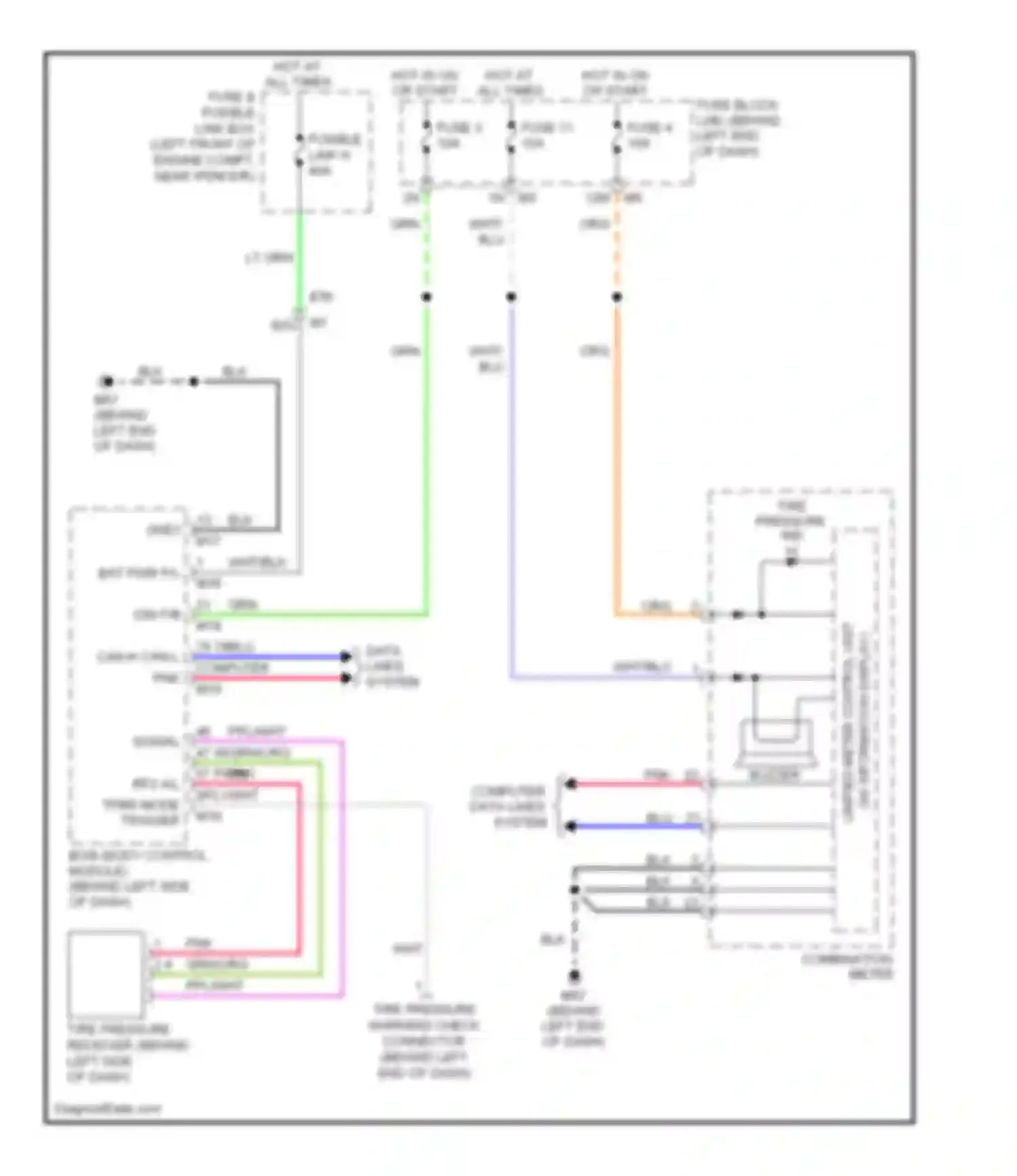 Altima Nissan L33 (2012-2015): Tire pressure monitoring circuit, coupe