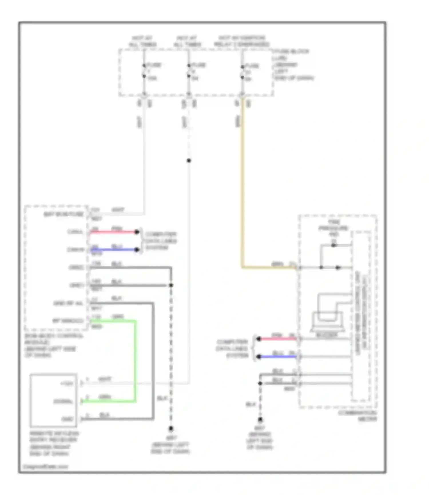 Altima Nissan L33 (2012-2015): Tire pressure monitoring circuit, sedan
