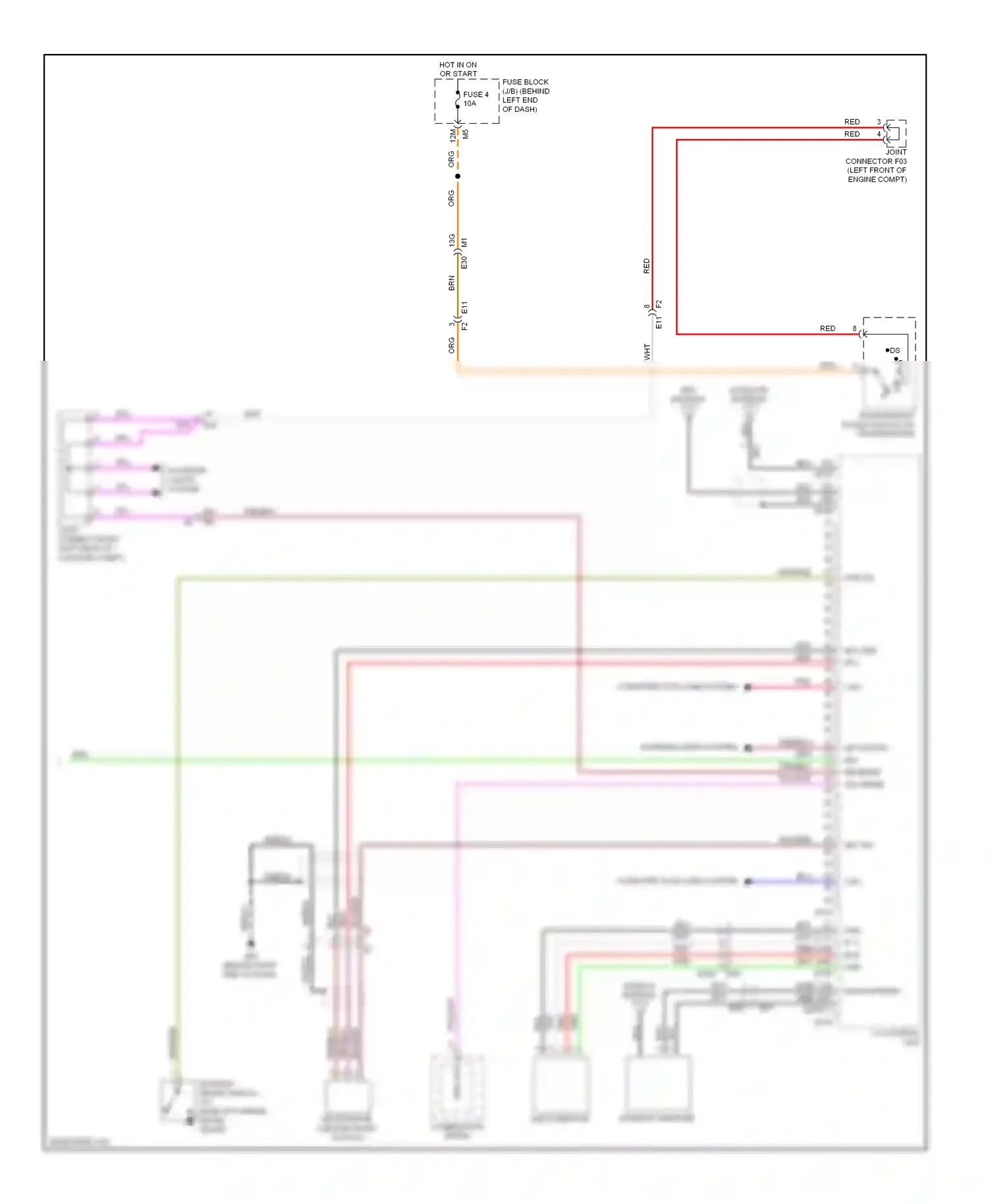 Wiring diagram av control unit for Nissan Altima L33 (2012-2015) (5 of 11)