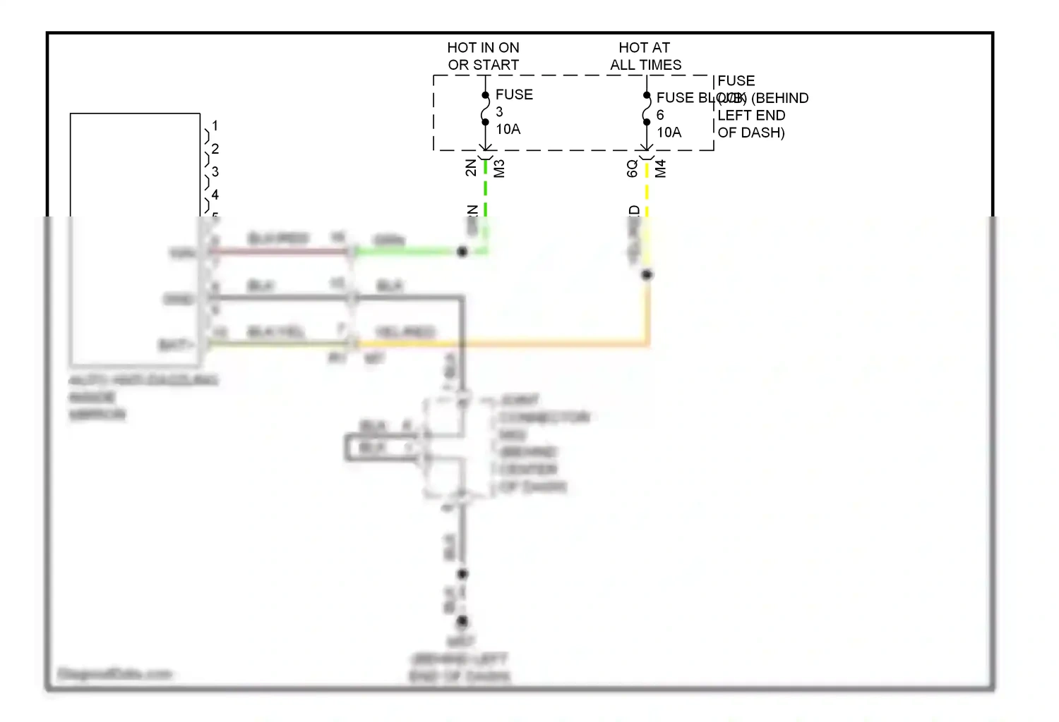Wiring diagram bat+ for Nissan Altima L33 (2012-2015) (1 of 1)