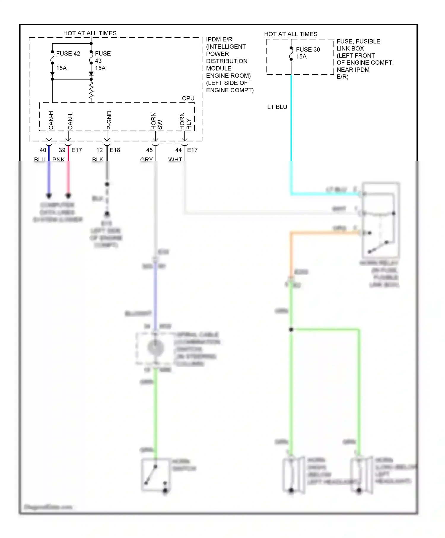 Wiring diagram blu for Nissan Altima L33 (2012-2015) (65 of 147)
