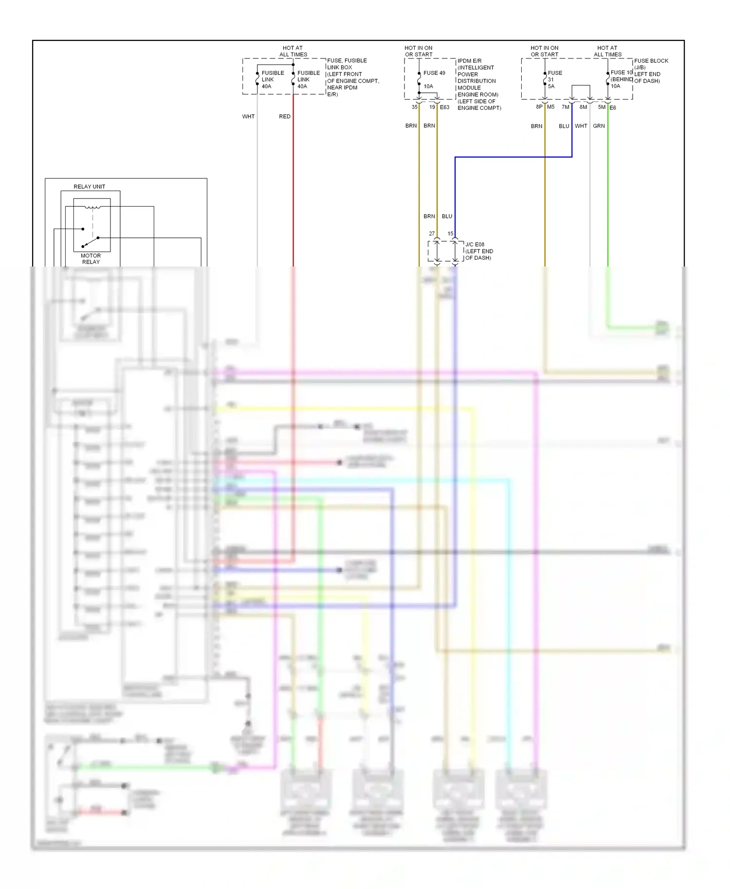 Wiring diagram blu for Nissan Altima L33 (2012-2015) (11 of 147)