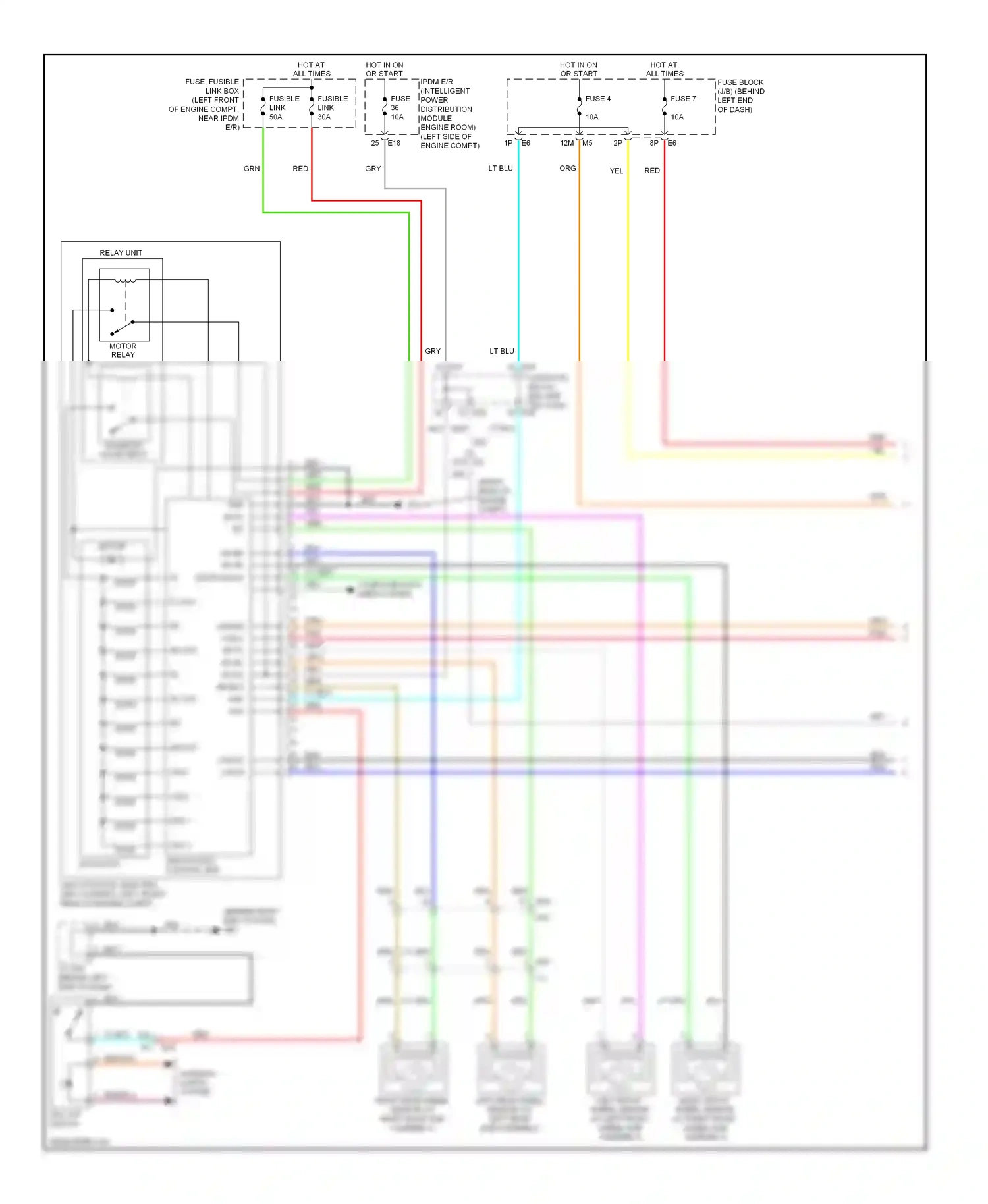 Wiring diagram blu for Nissan Altima L33 (2012-2015) (1 of 147)