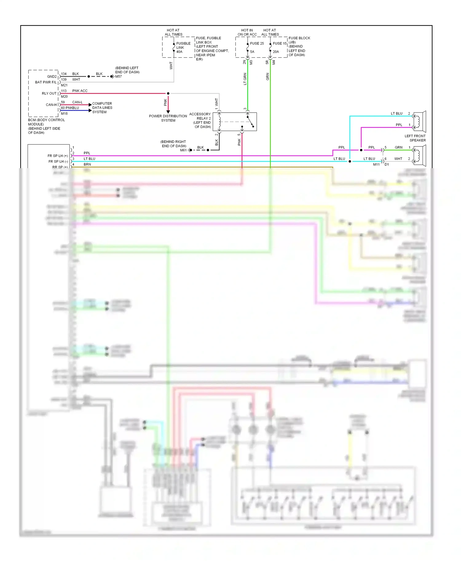Wiring diagram blu for Nissan Altima L33 (2012-2015) (111 of 147)