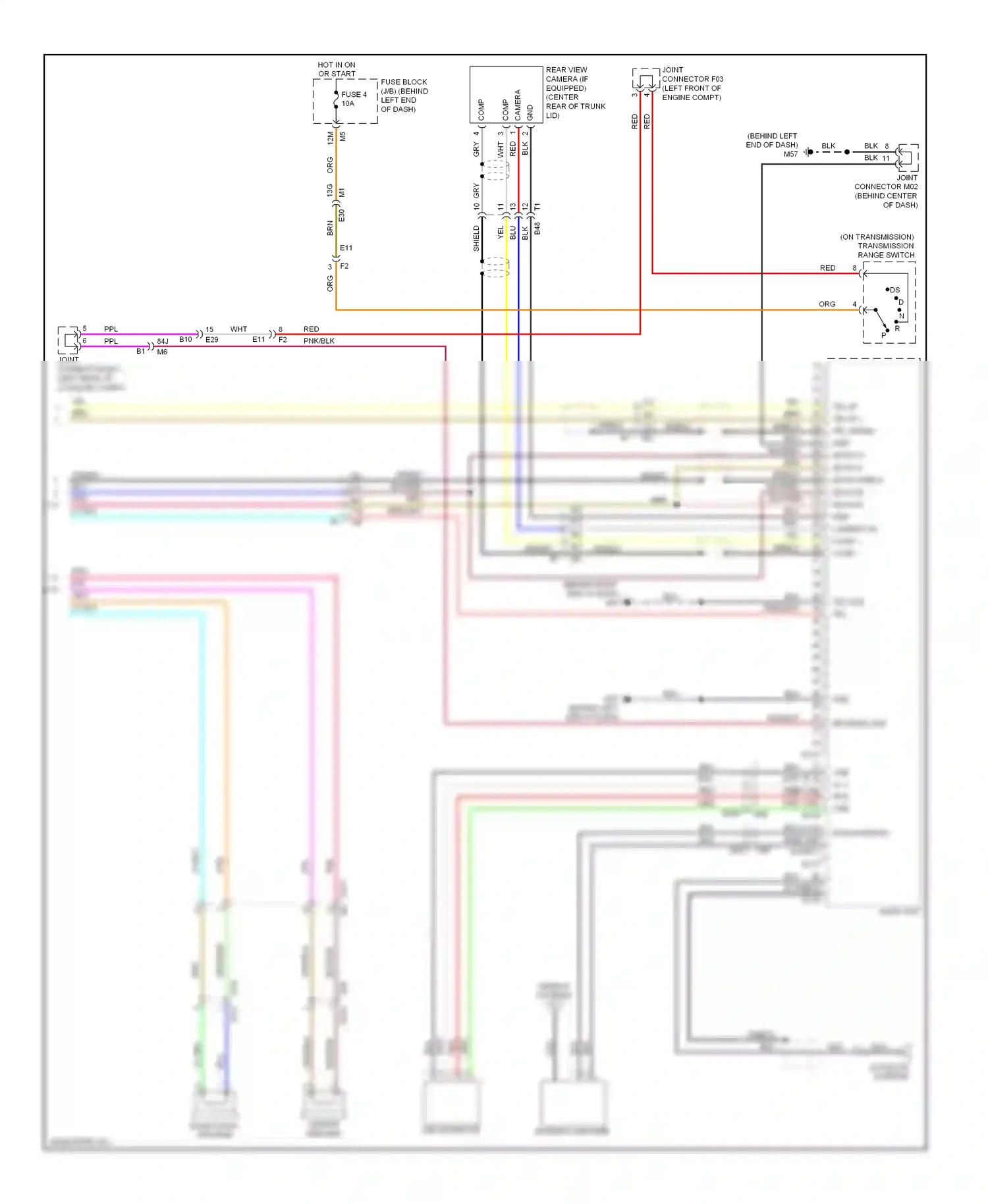 Wiring diagram camera on for Nissan Altima L33 (2012-2015) (2 of 3)