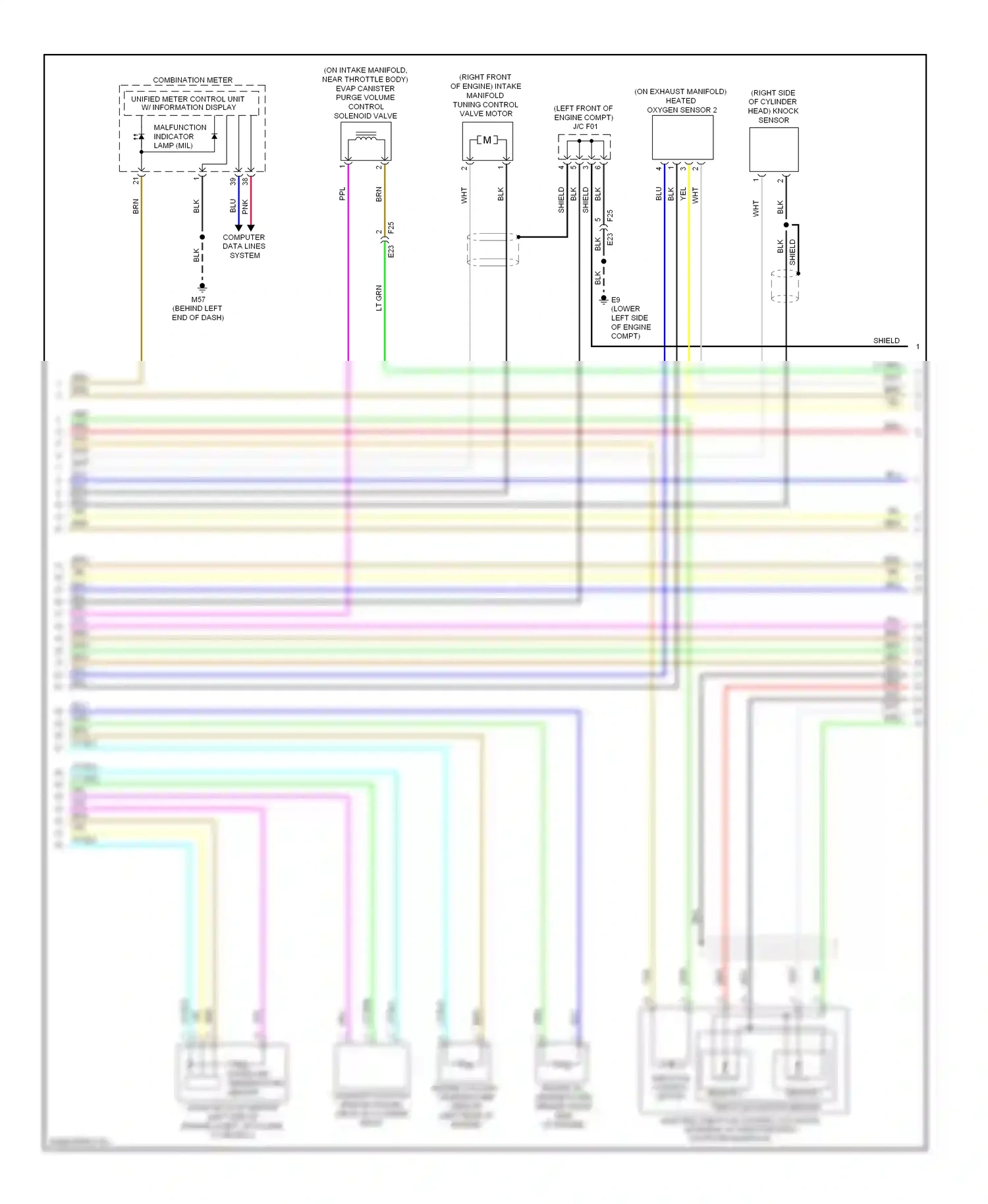 Wiring diagram combination meter for Nissan Altima L33 (2012-2015) (19 of 53)