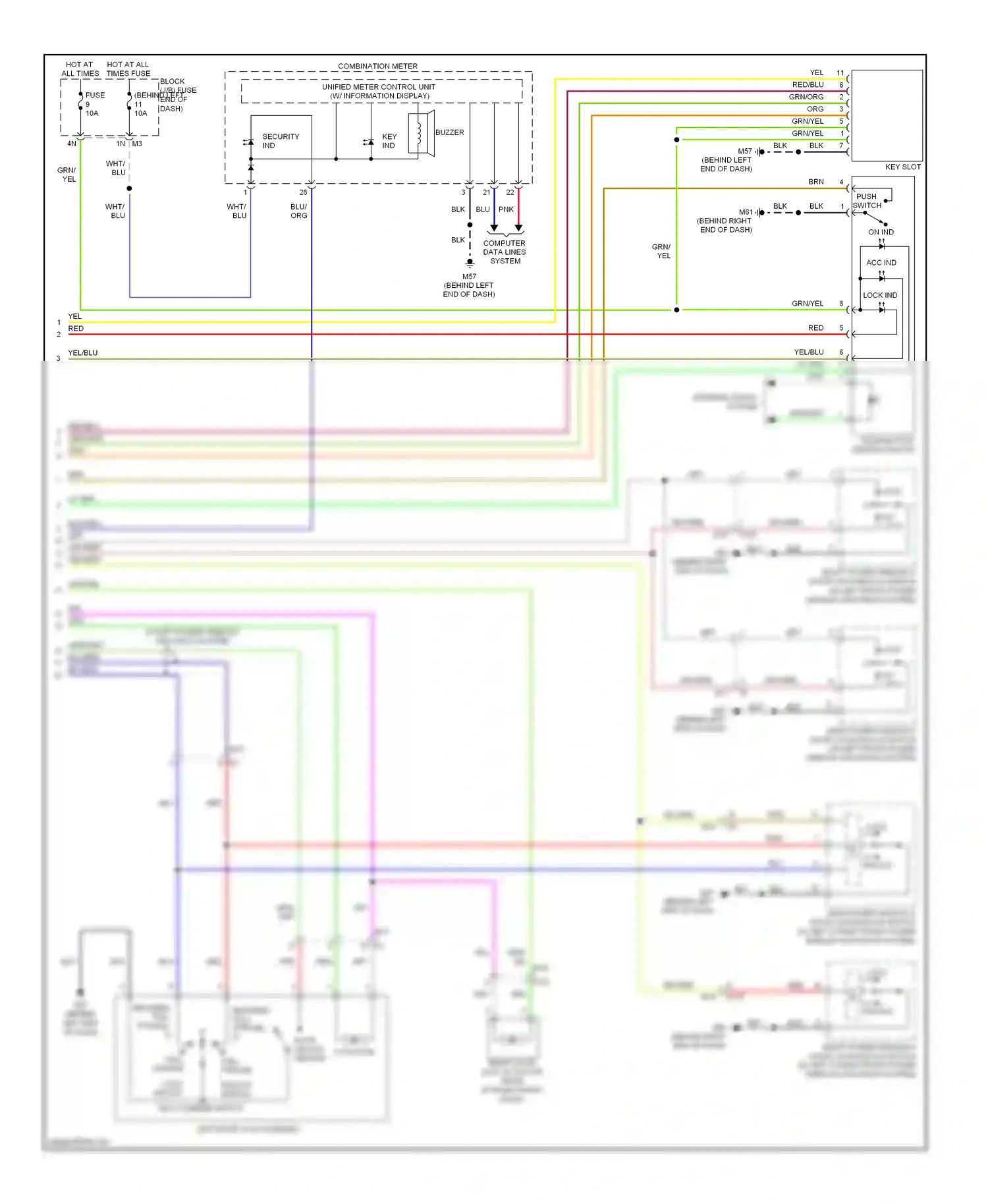 Wiring diagram combination meter for Nissan Altima L33 (2012-2015) (5 of 53)