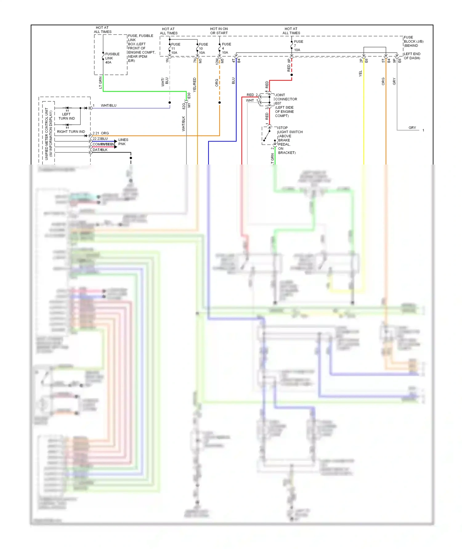 Wiring diagram combination meter for Nissan Altima L33 (2012-2015) (16 of 53)