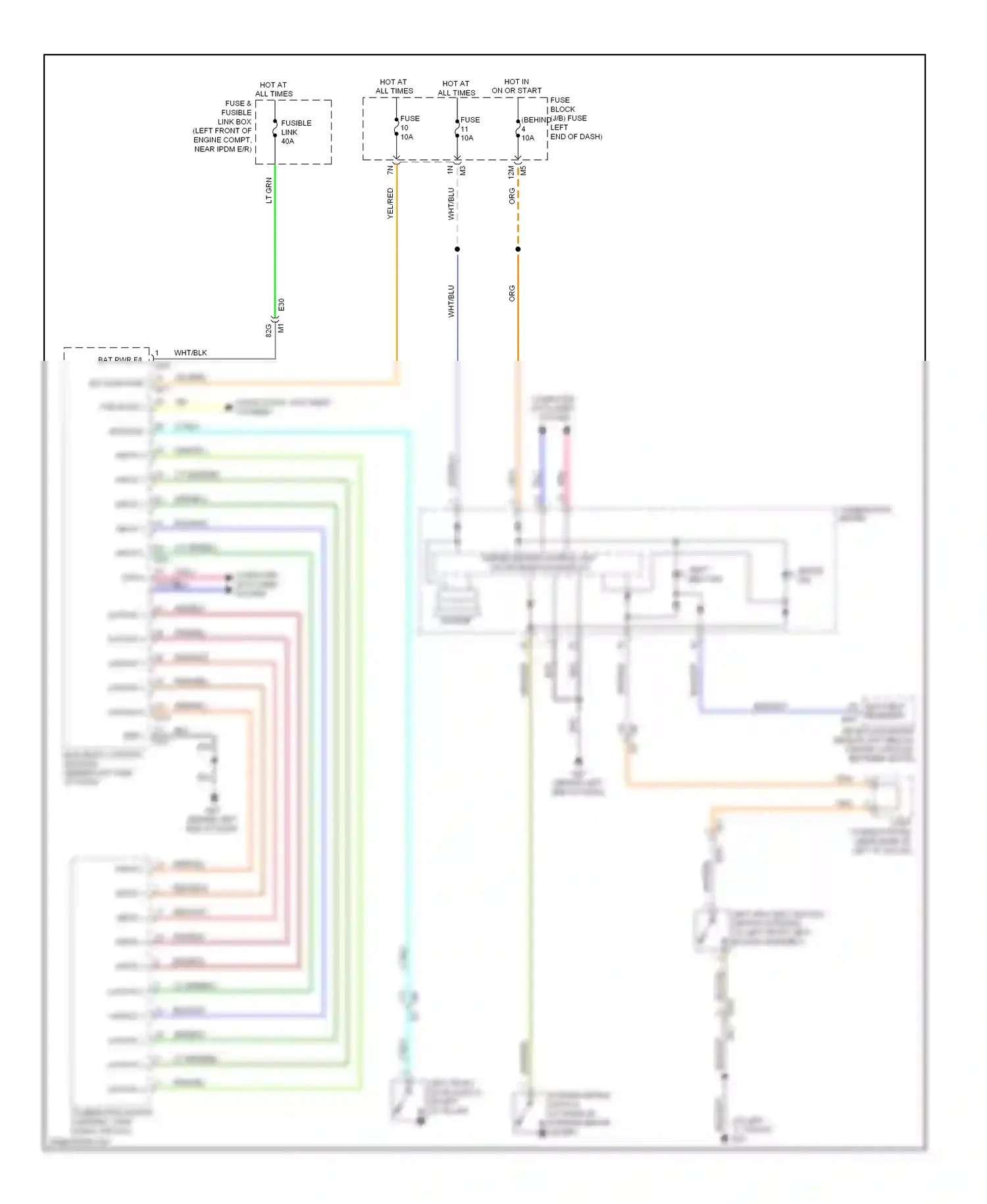 Wiring diagram combination meter for Nissan Altima L33 (2012-2015) (41 of 53)
