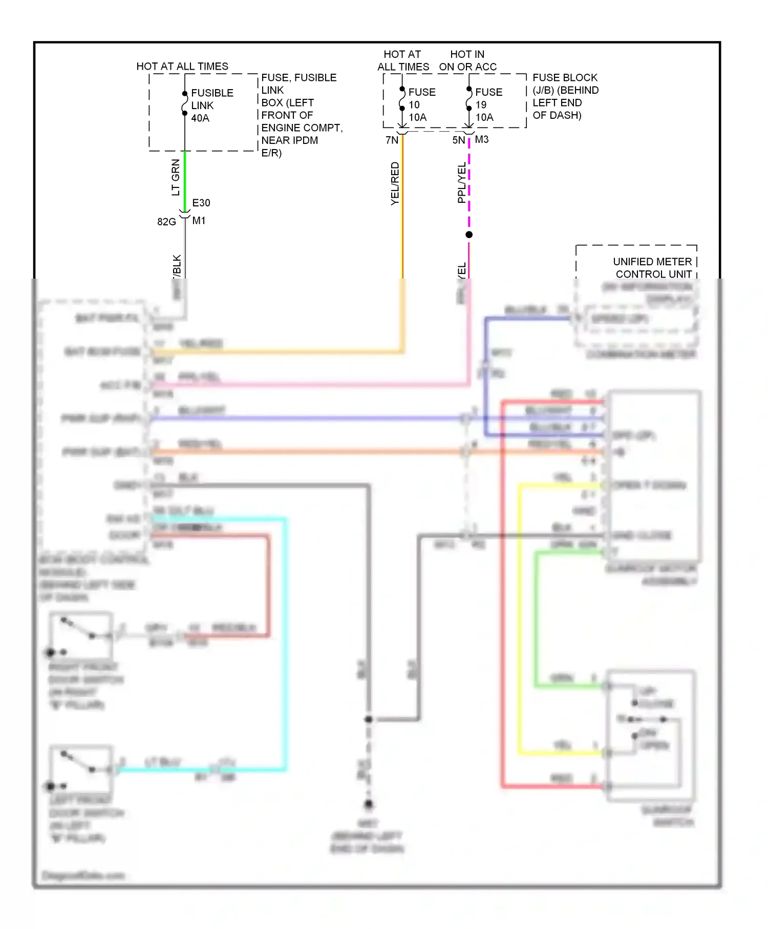 Wiring diagram dn/ open for Nissan Altima L33 (2012-2015) (1 of 2)