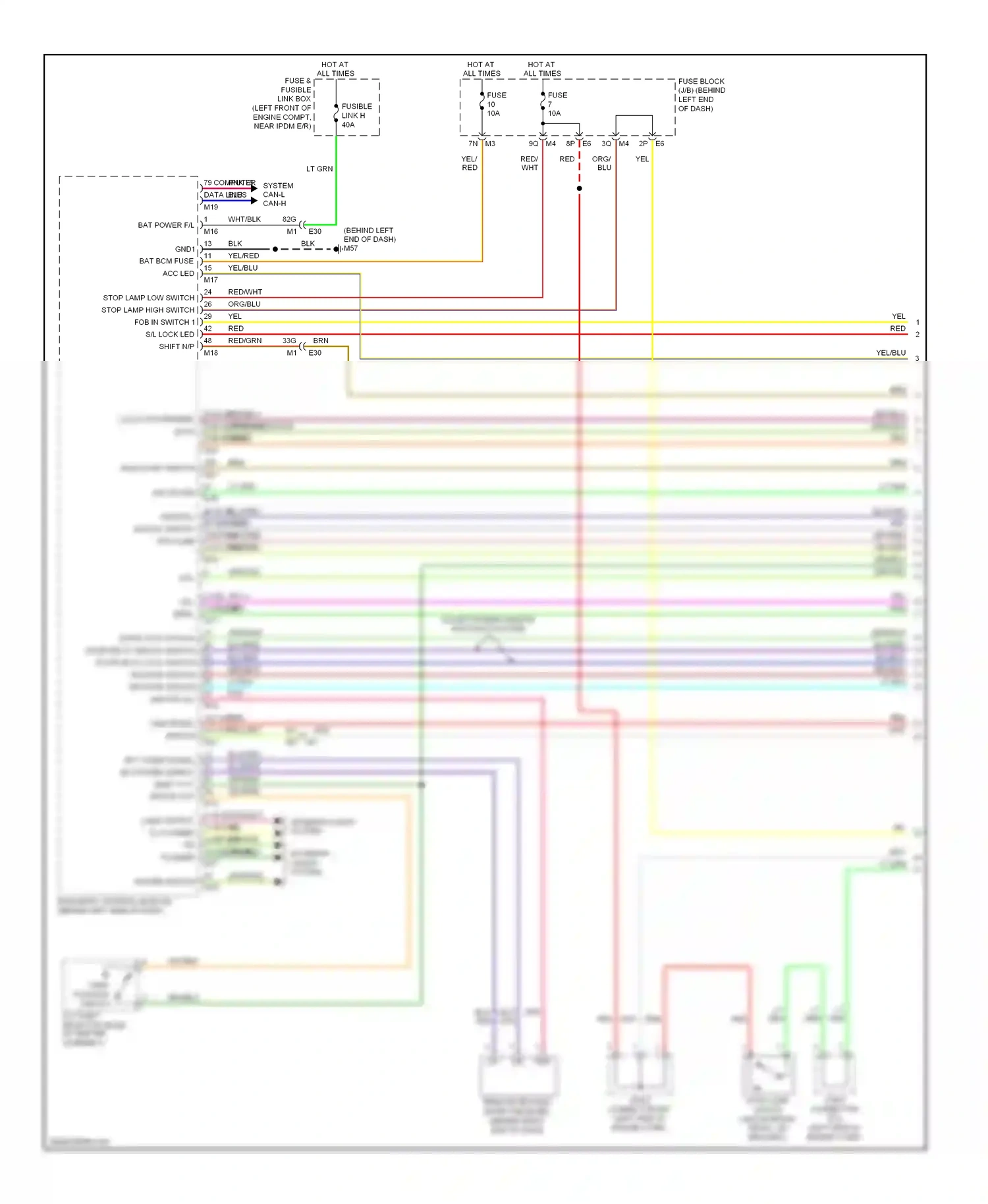 Wiring diagram eng start switch for Nissan Altima L33 (2012-2015) (2 of 4)