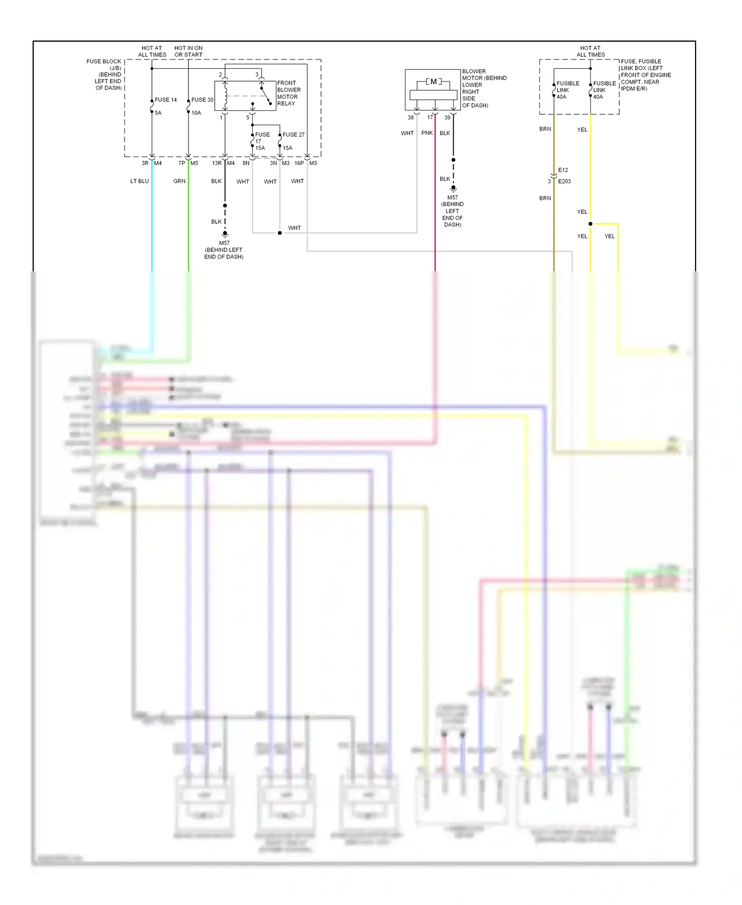 Wiring diagram front air control for Nissan Altima L33 (2012-2015) (5 of 5)