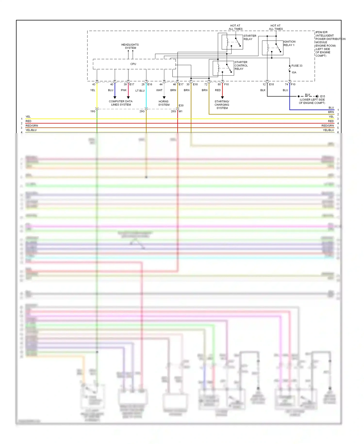 Wiring diagram front console antenna for Nissan Altima L33 (2012-2015) (1 of 2)