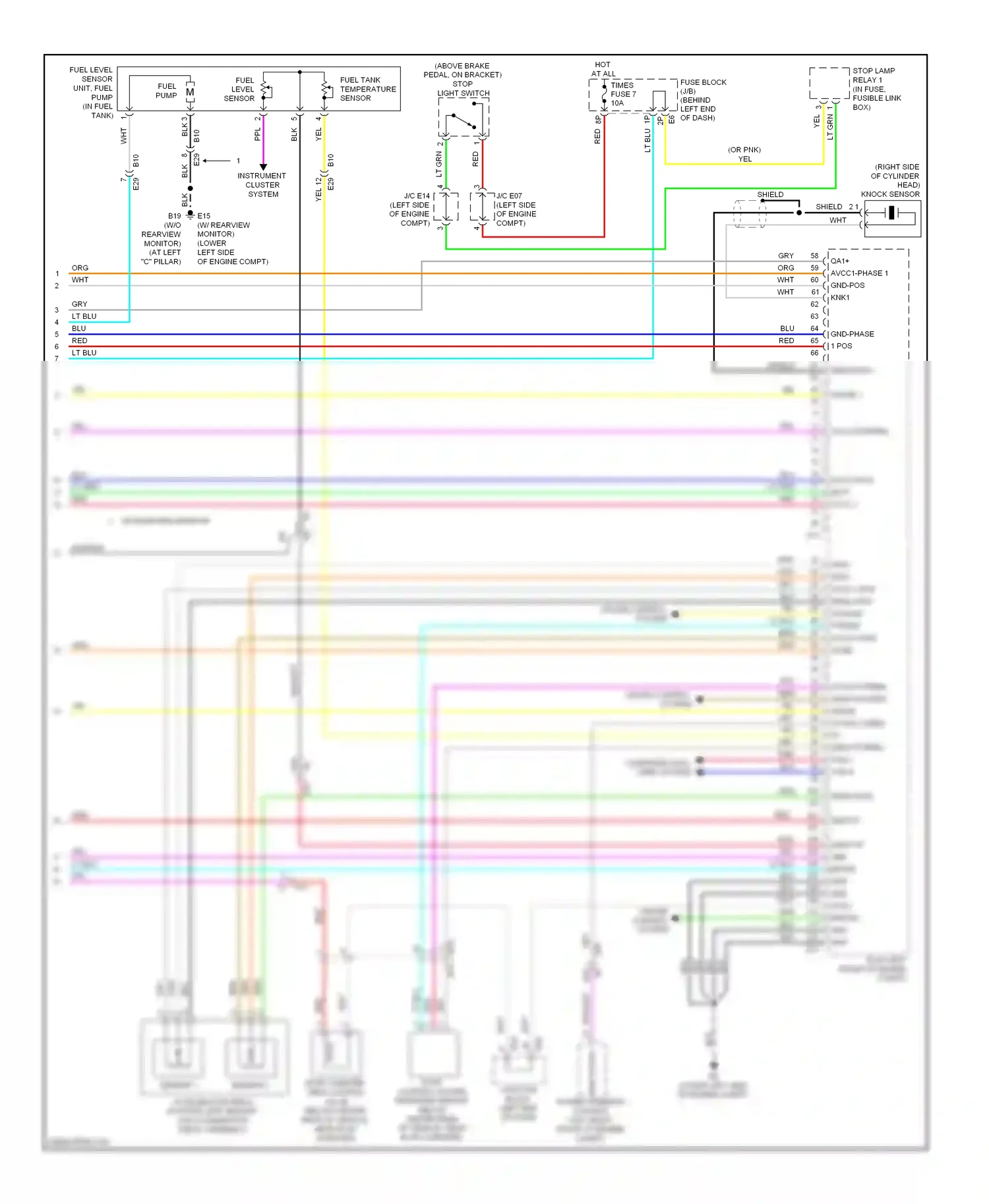 Wiring diagram fuel level sensor for Nissan Altima L33 (2012-2015) (2 of 4)