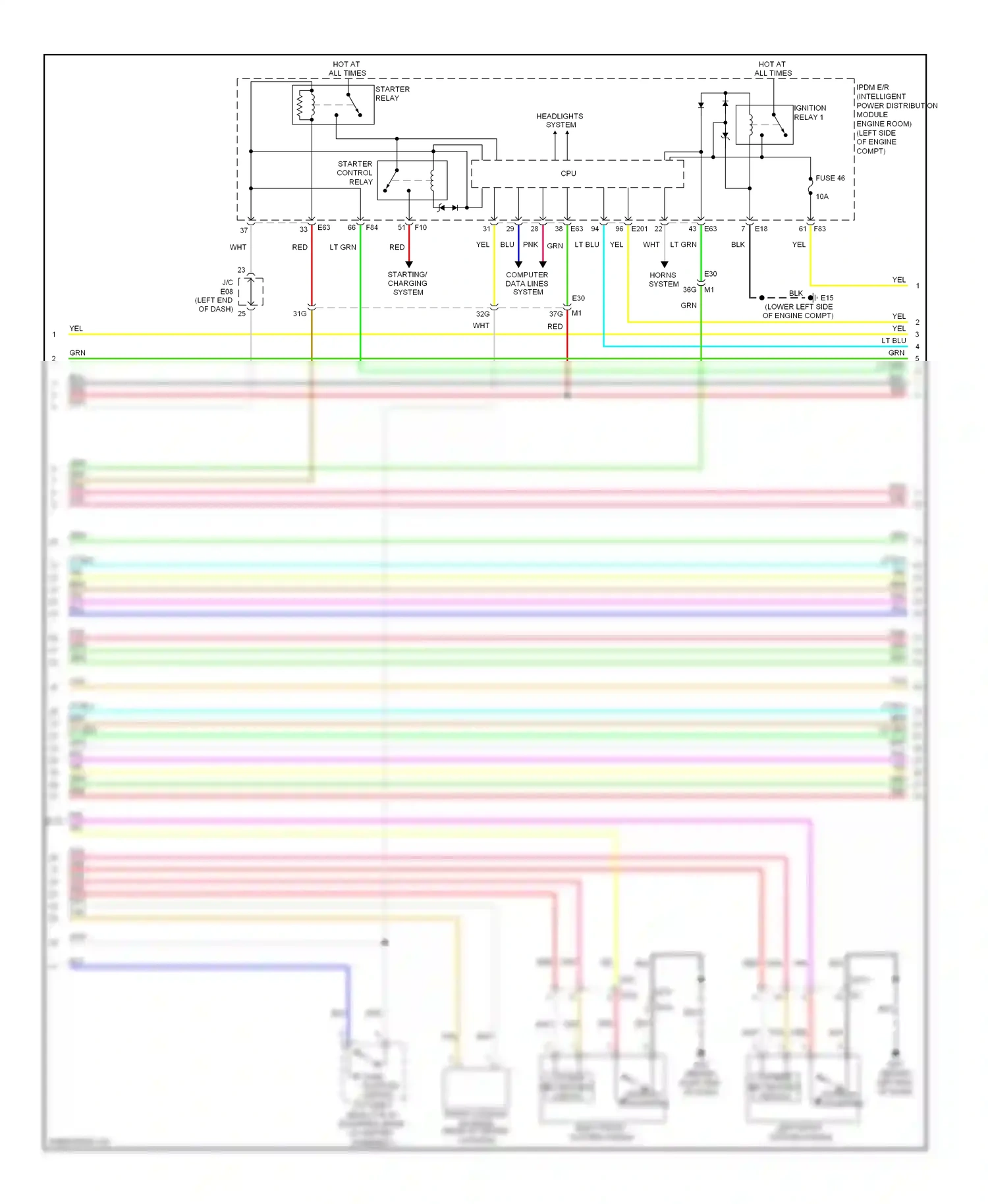 Wiring diagram headlights system for Nissan Altima L33 (2012-2015) (5 of 9)