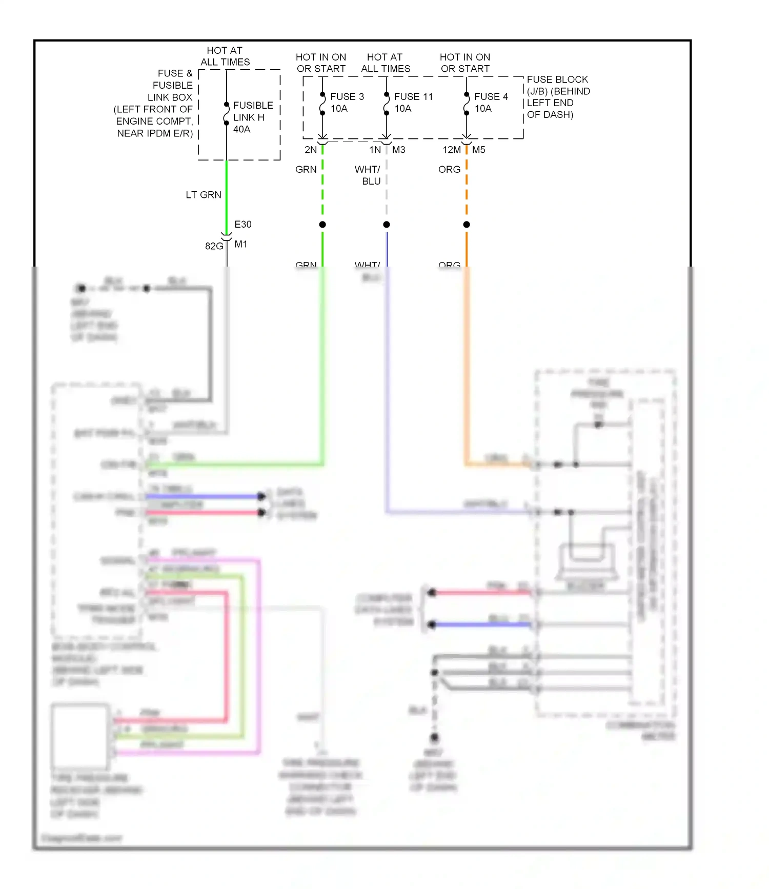 Wiring diagram ign f/b for Nissan Altima L33 (2012-2015) (1 of 1)