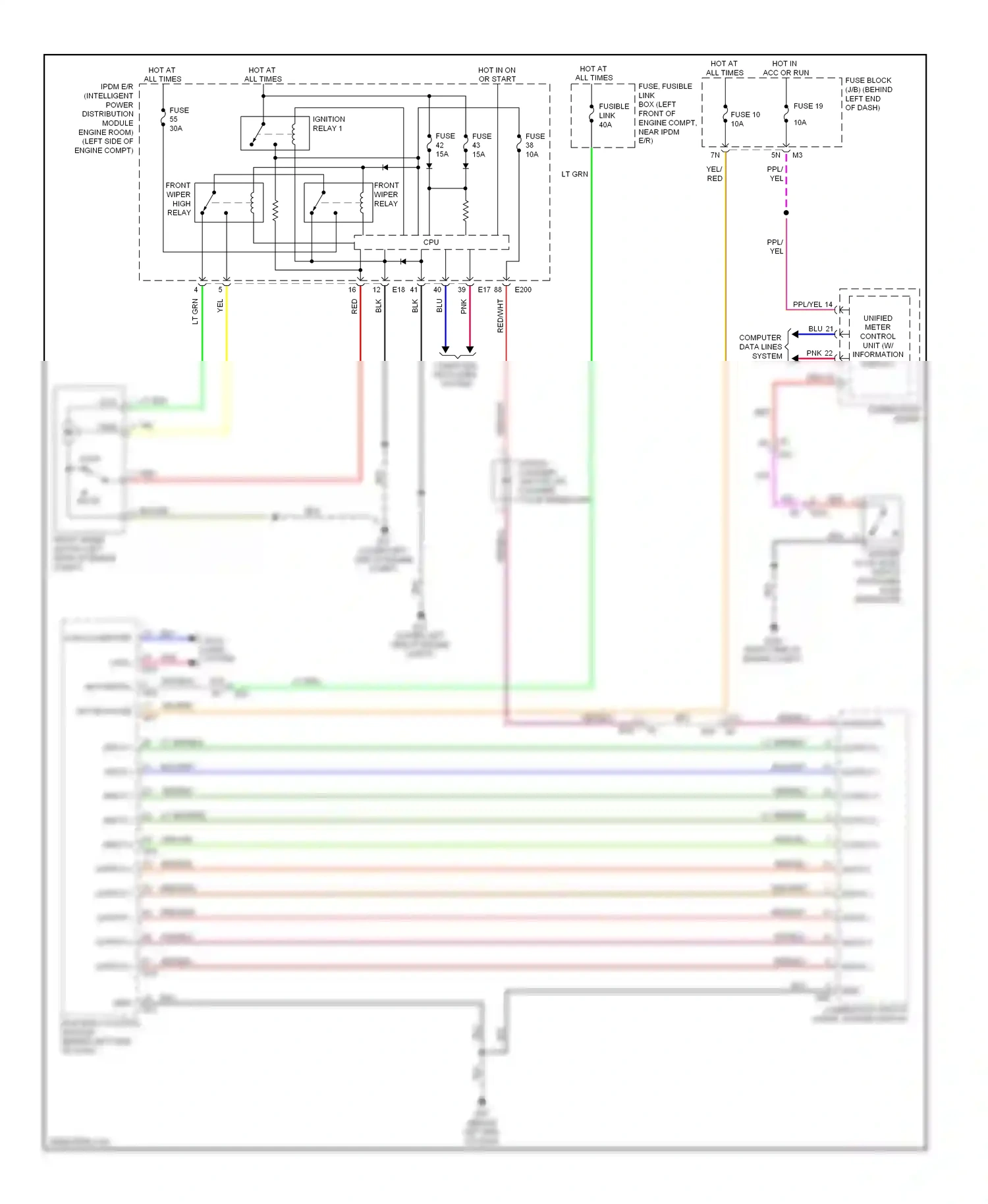 Wiring diagram input 4 for Nissan Altima L33 (2012-2015) (4 of 6)