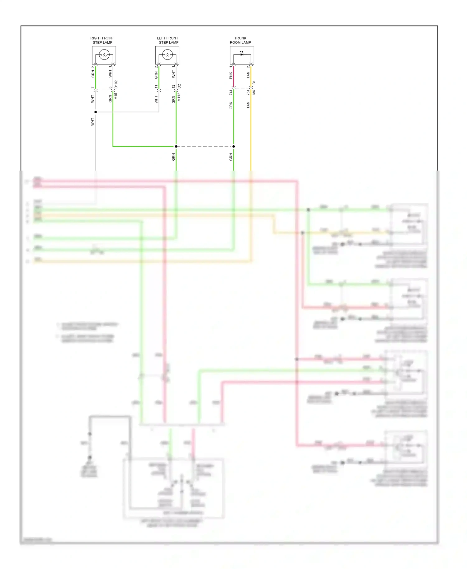 Wiring diagram left front step lamp for Nissan Altima L33 (2012-2015) (1 of 1)