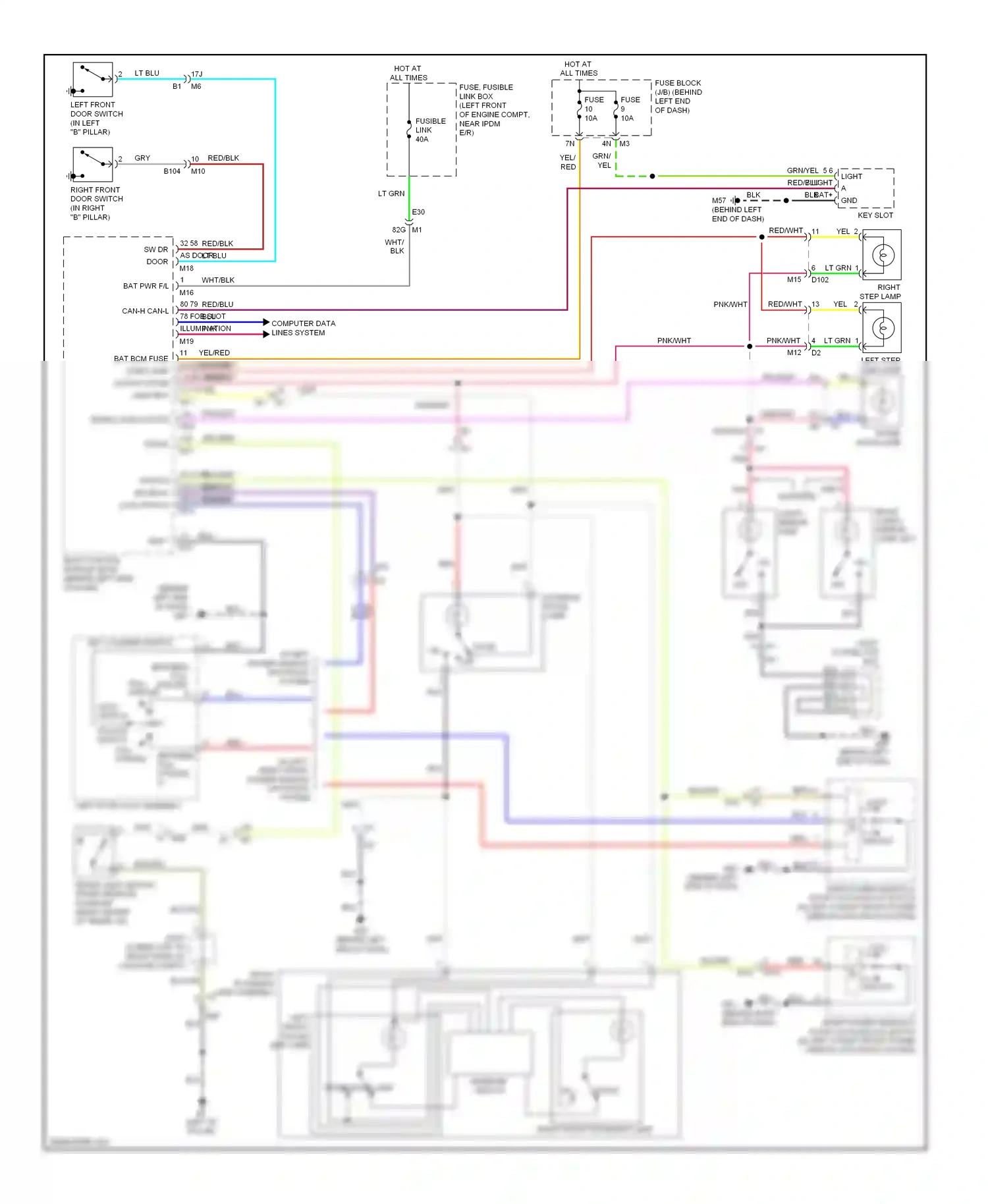 Nissan Altima L33 (2012-2015) lock switch wiring diagram  (1 of 5)