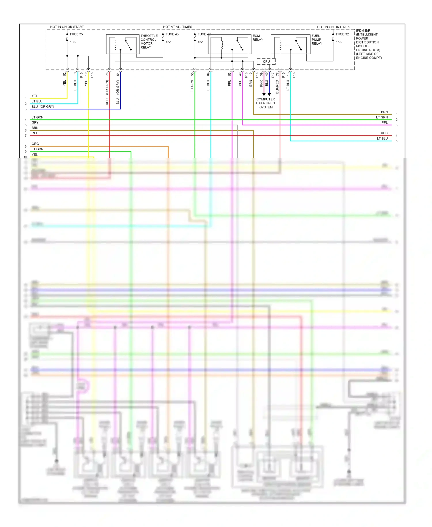 Wiring diagram loop wire for Nissan Altima L33 (2012-2015) (2 of 4)
