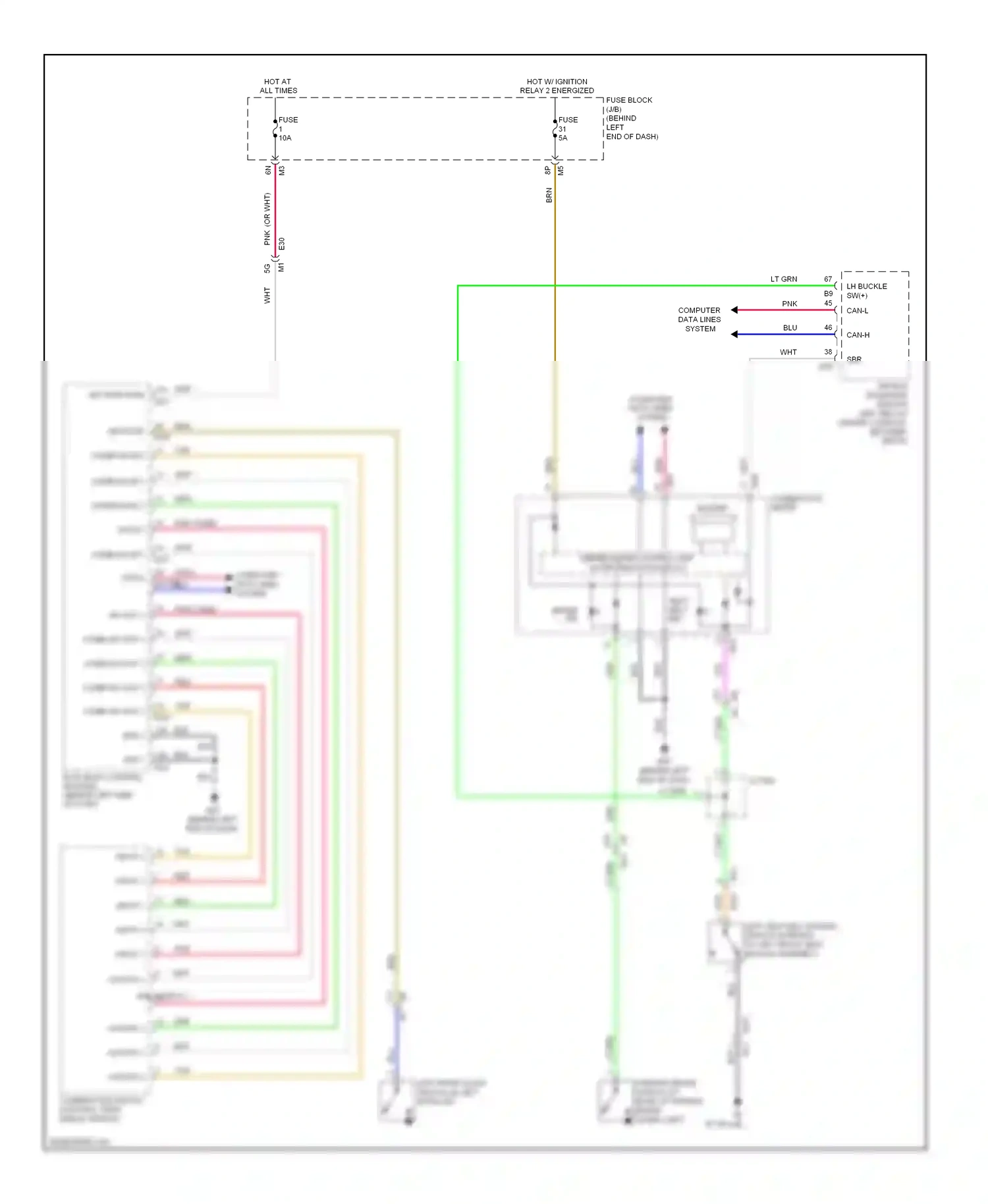 Wiring diagram output 2 for Nissan Altima L33 (2012-2015) (2 of 6)
