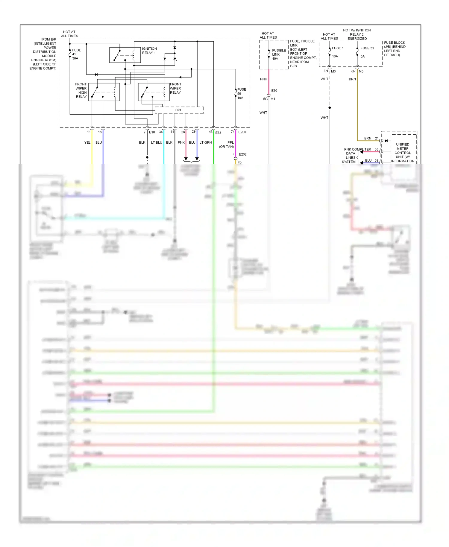 Wiring diagram pnk computer data lines for Nissan Altima L33 (2012-2015) (1 of 2)
