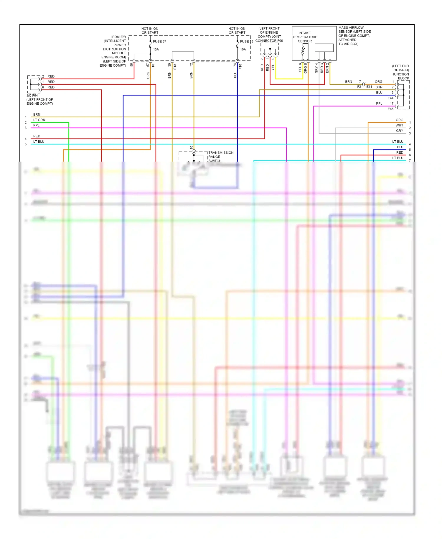 Wiring diagram ppl shield for Nissan Altima L33 (2012-2015) (2 of 2)