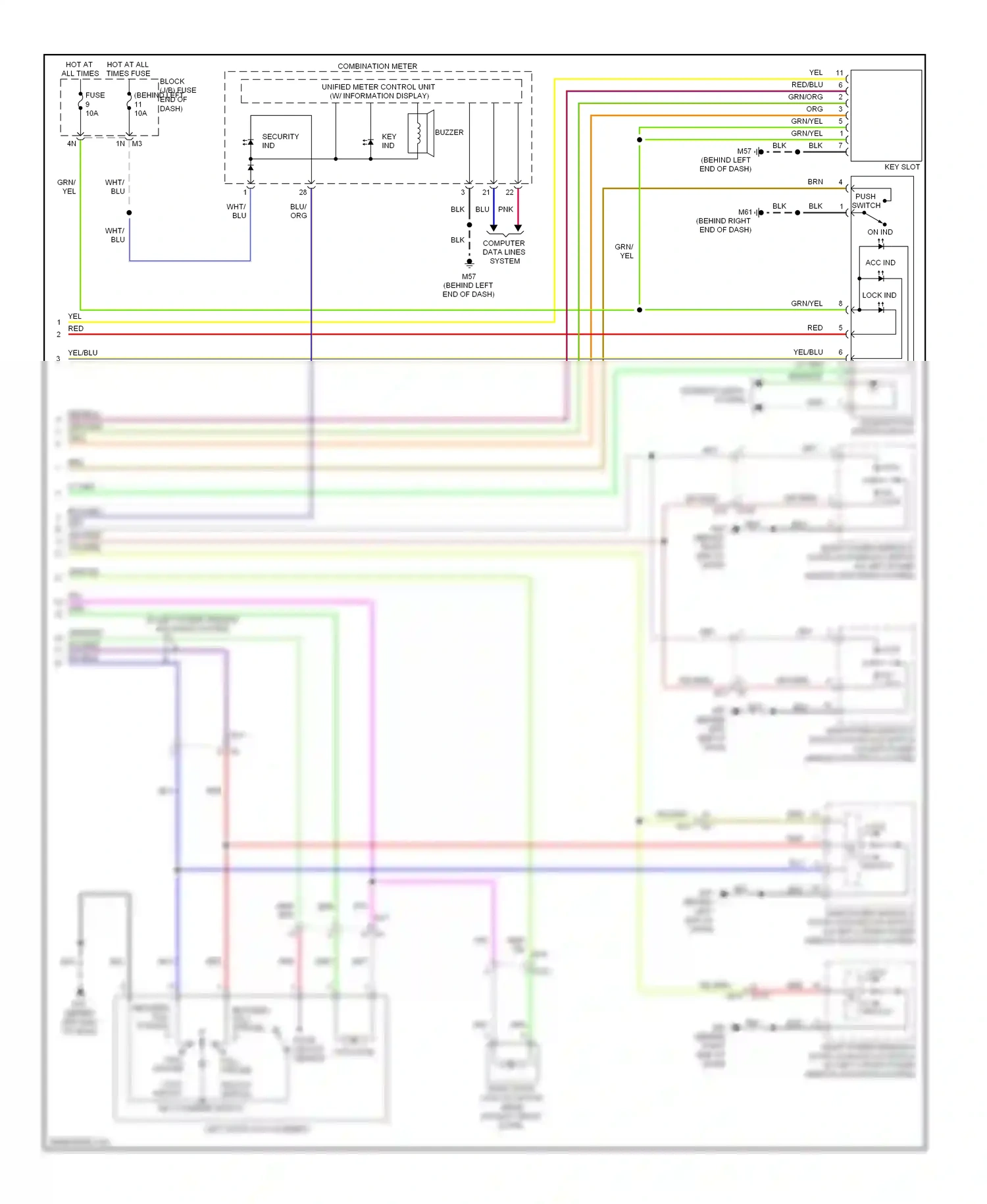 Wiring diagram push button ignition switch for Nissan Altima L33 (2012-2015) (3 of 13)