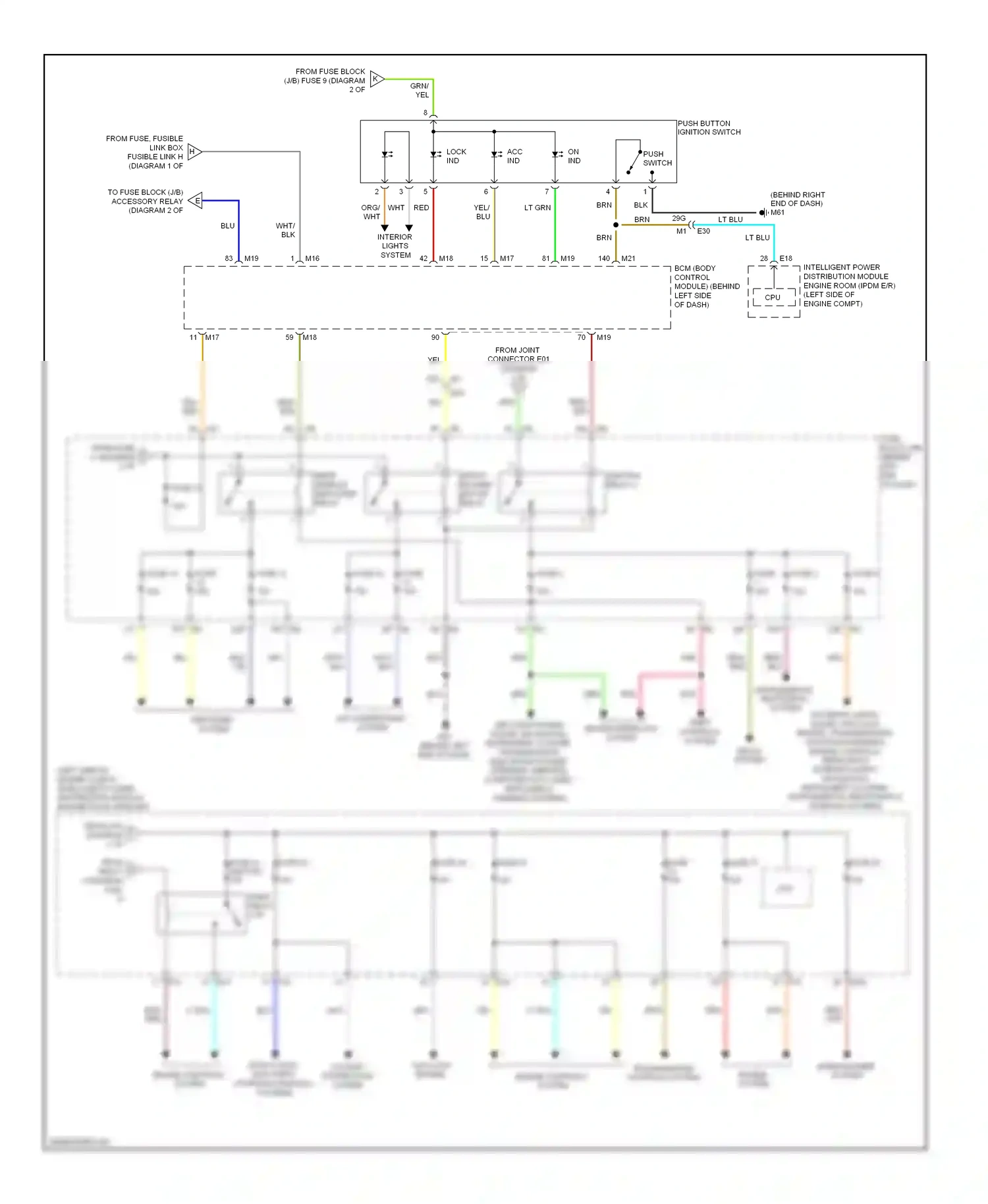 Wiring diagram push switch for Nissan Altima L33 (2012-2015) (6 of 10)