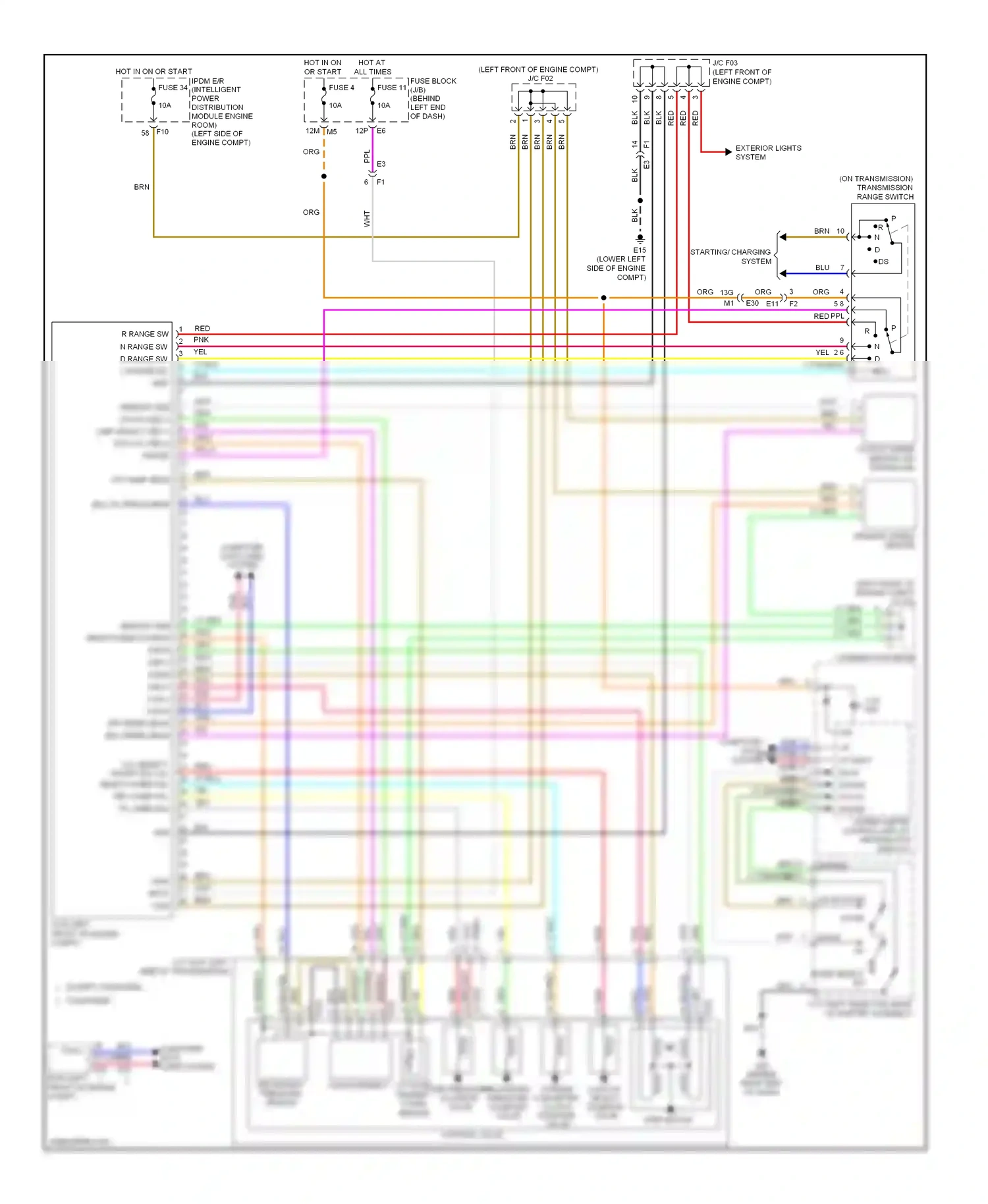 Wiring diagram secondary pressure sensor for Nissan Altima L33 (2012-2015) (1 of 2)