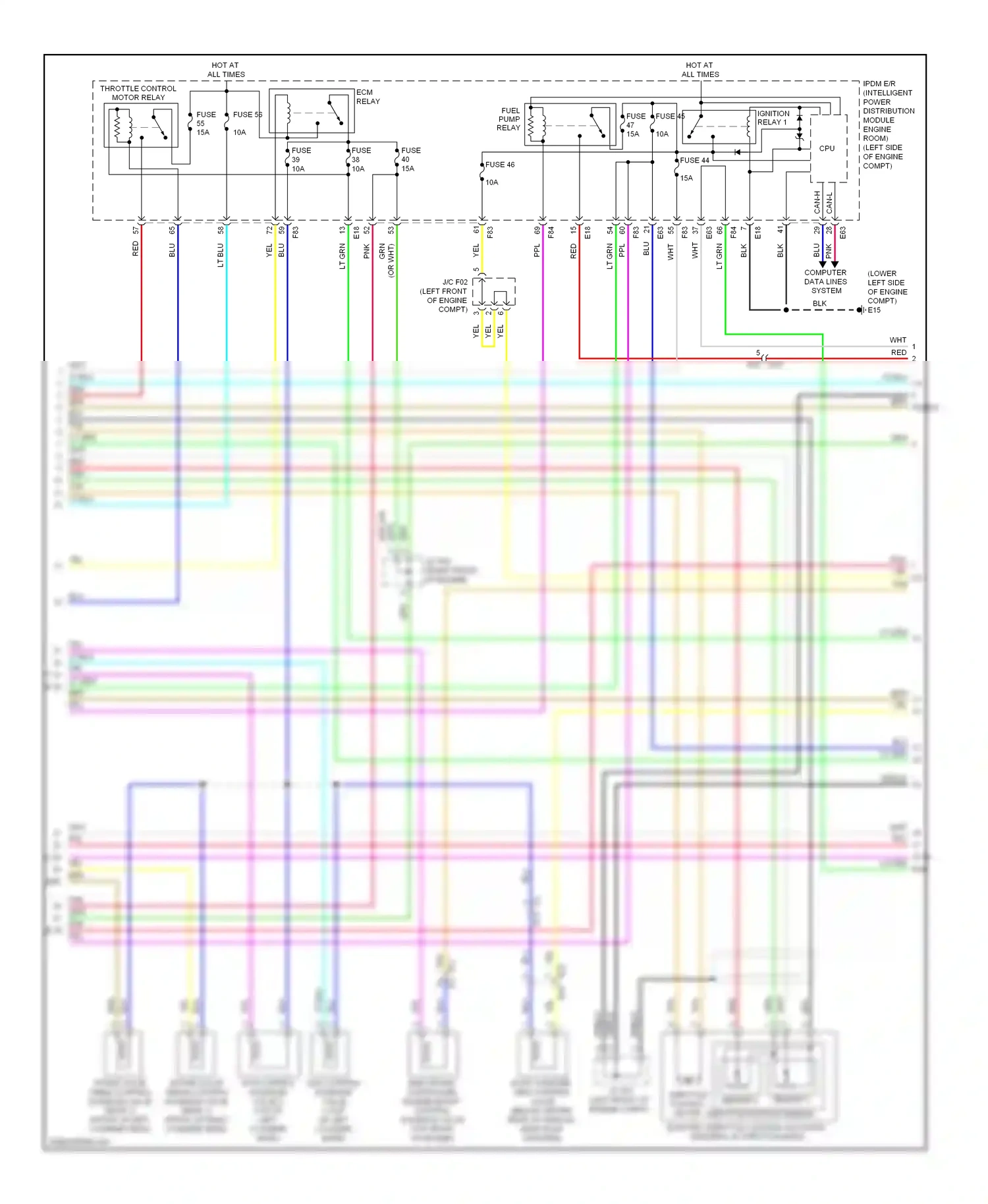 Wiring diagram sensor 2 for Nissan Altima L33 (2012-2015) (6 of 6)