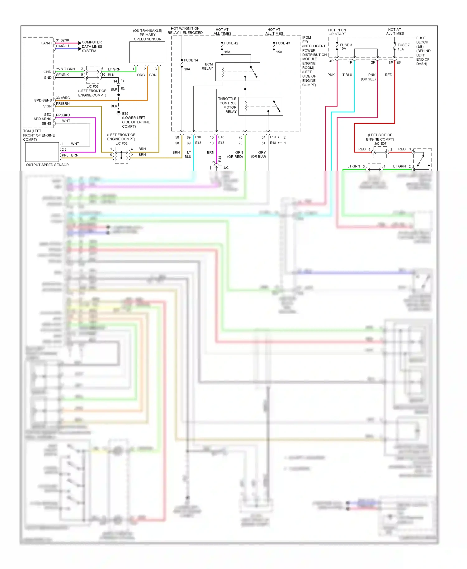 Wiring diagram sensor 2 for Nissan Altima L33 (2012-2015) (1 of 6)