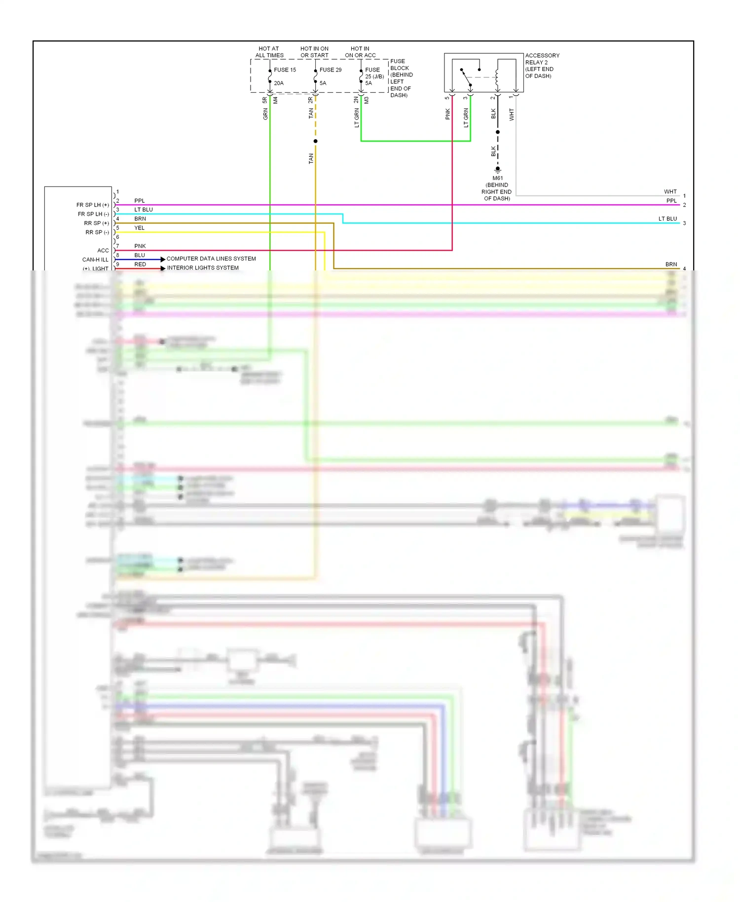Wiring diagram usb interface for Nissan Altima L33 (2012-2015) (2 of 7)