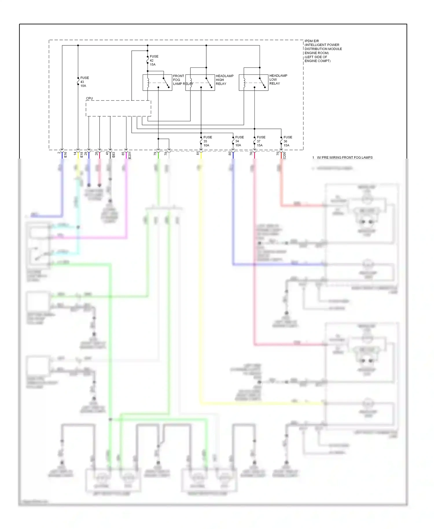 Wiring diagram w/ halogen for Nissan Altima L33 (2012-2015) (1 of 1)