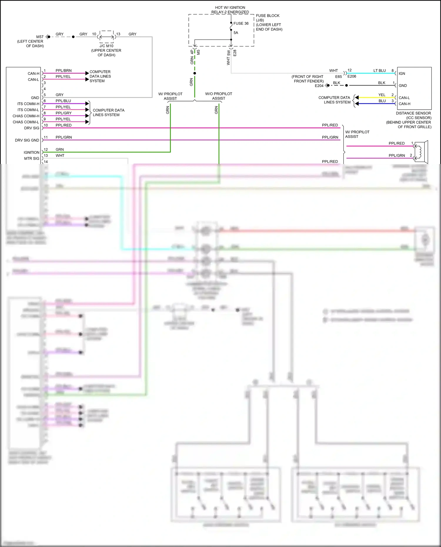 Wiring diagram computer data lines system for Nissan Altima L34 facelift (2022-2024) (54 of 95)