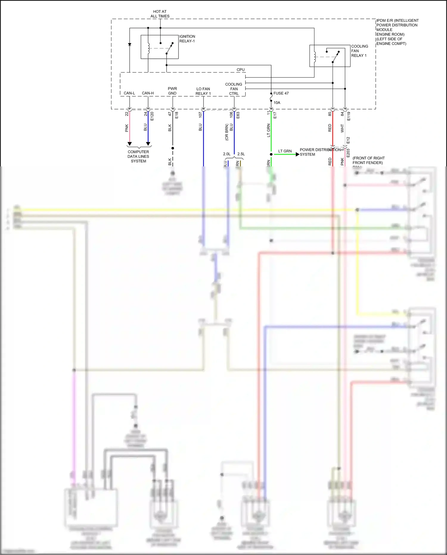 Wiring diagram ctrl module 1 for Nissan Altima L34 facelift (2022-2024) (2 of 2)