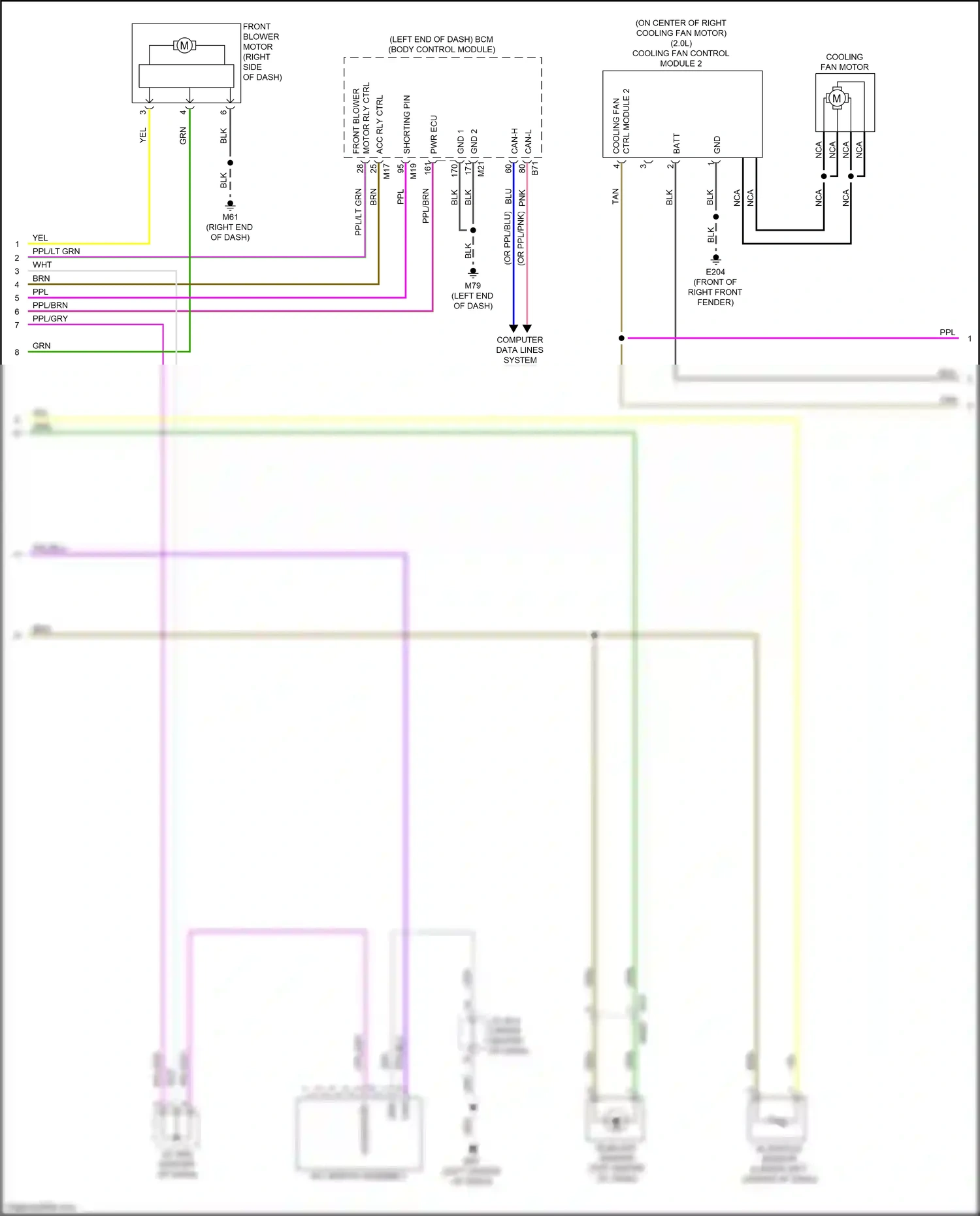 Wiring diagram ctrl module 2 for Nissan Altima L34 facelift (2022-2024) (1 of 2)
