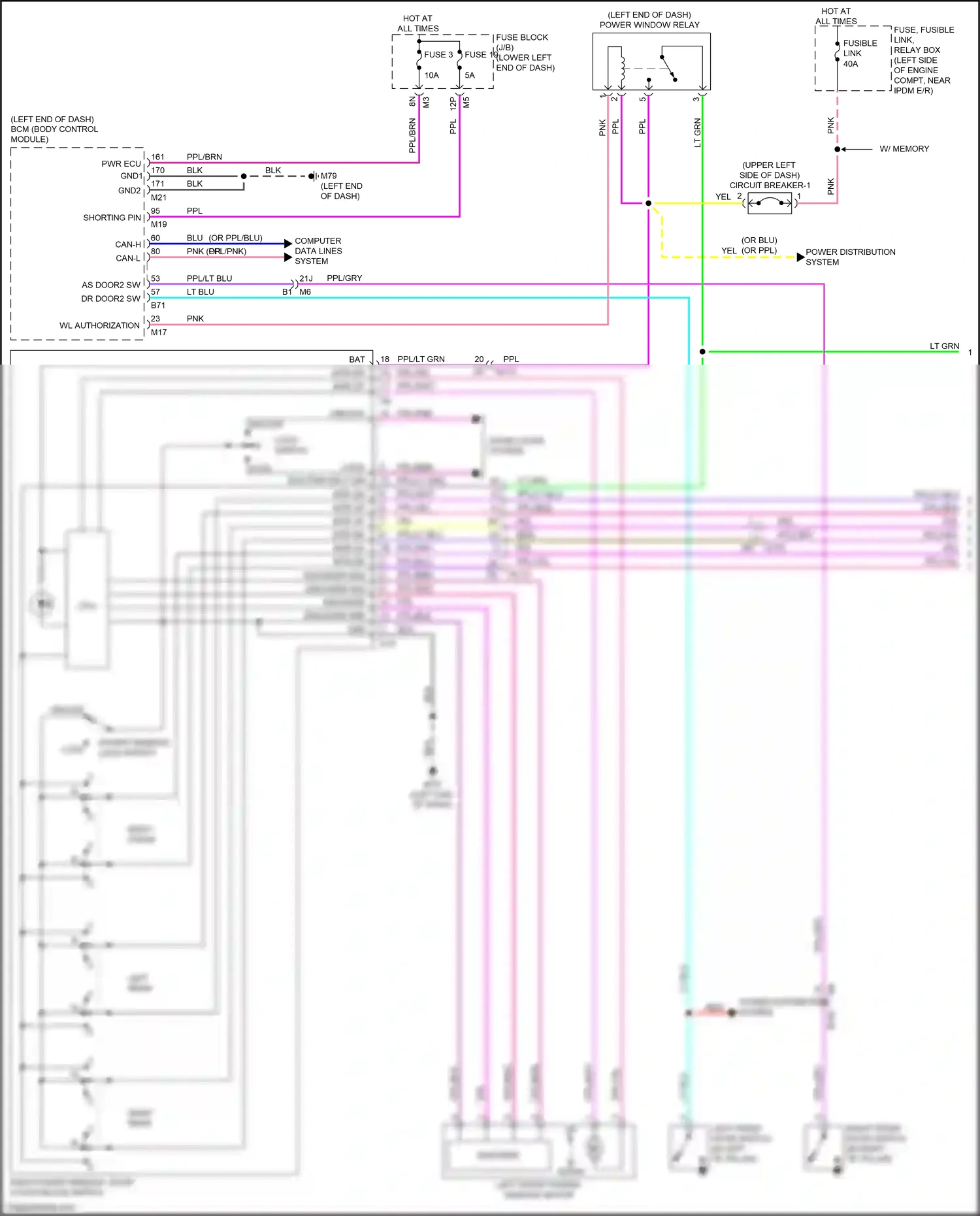 Wiring diagram encoder gnd for Nissan Altima L34 facelift (2022-2024) (1 of 3)