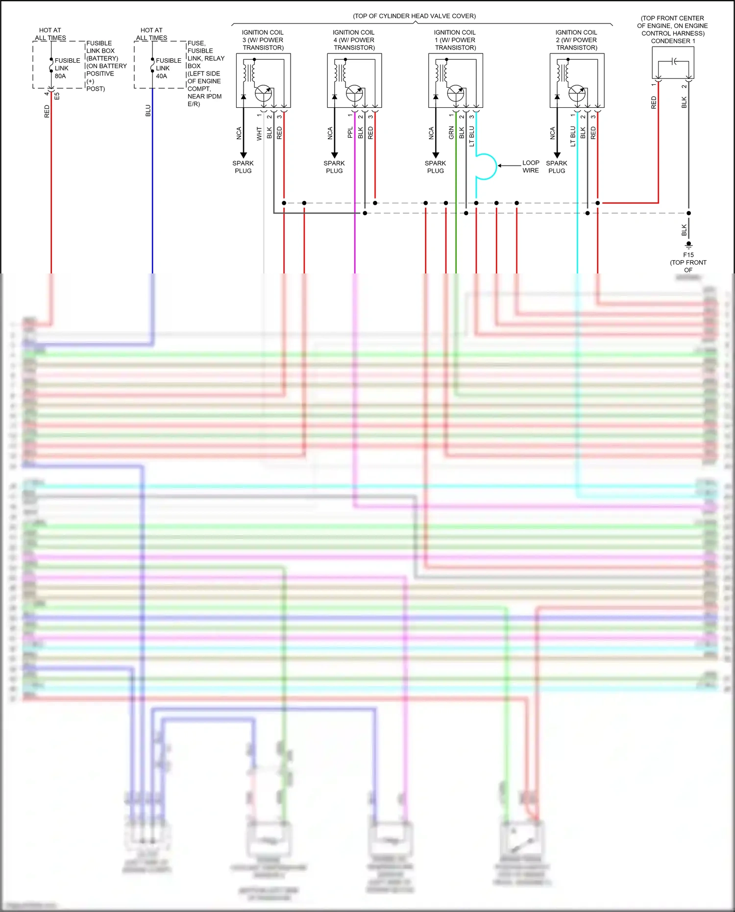 Wiring diagram engine coolant temperature sensor 2 for Nissan Altima L34 facelift (2022-2024) (3 of 3)