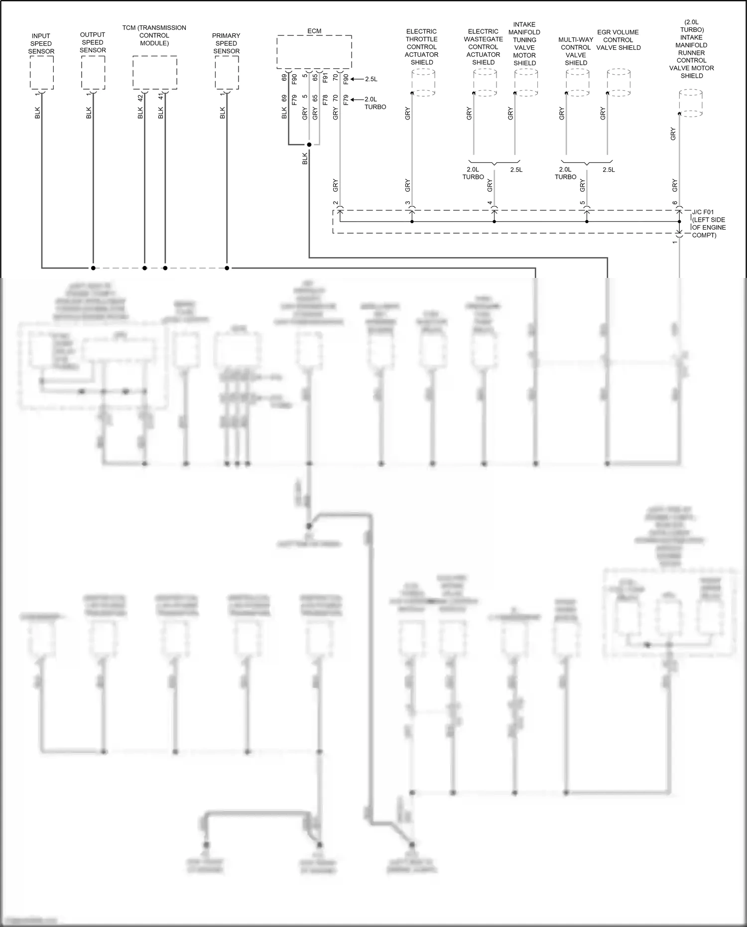 Wiring diagram input speed sensor for Nissan Altima L34 facelift (2022-2024) (2 of 3)