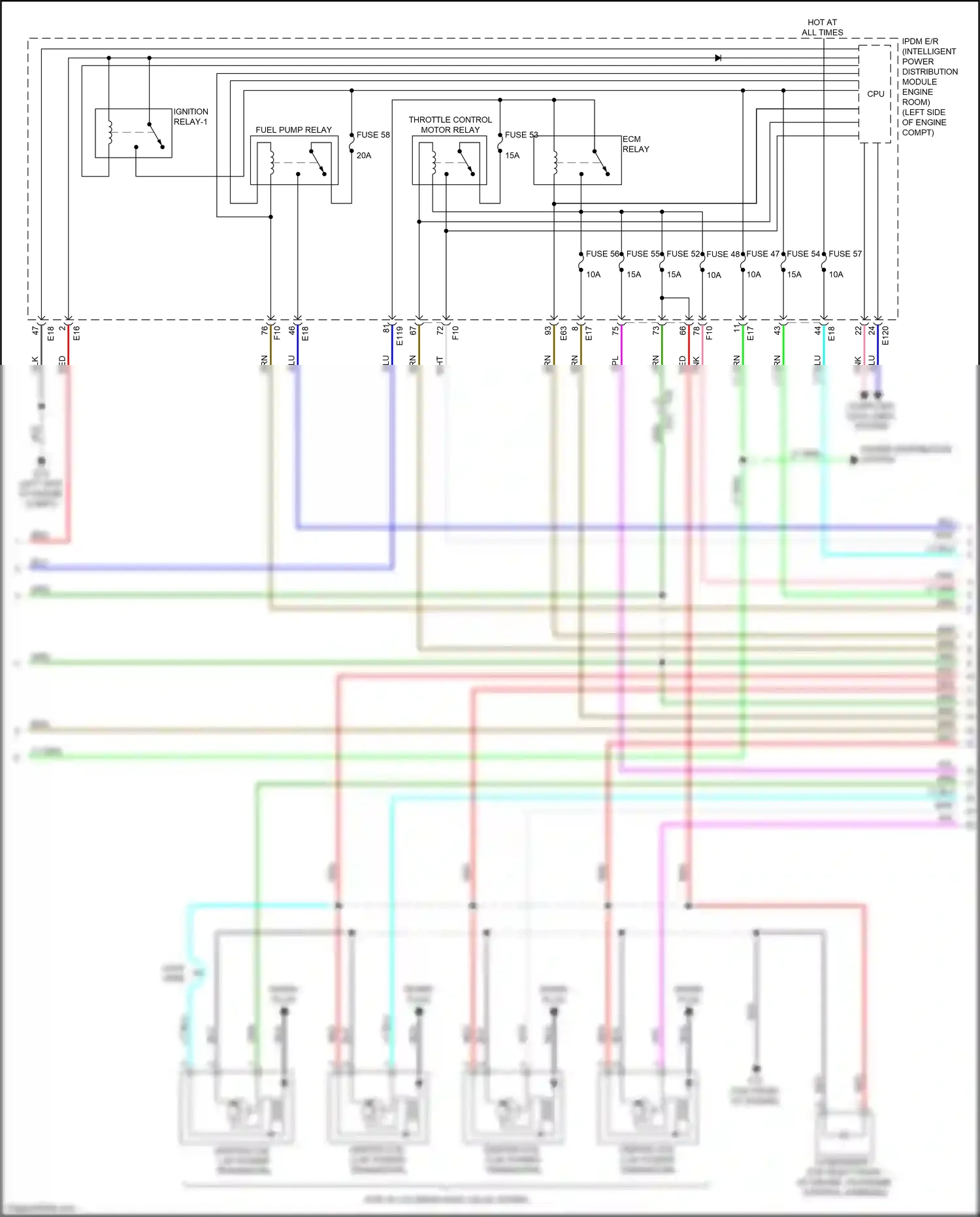 Wiring diagram loop wire for Nissan Altima L34 facelift (2022-2024) (2 of 2)