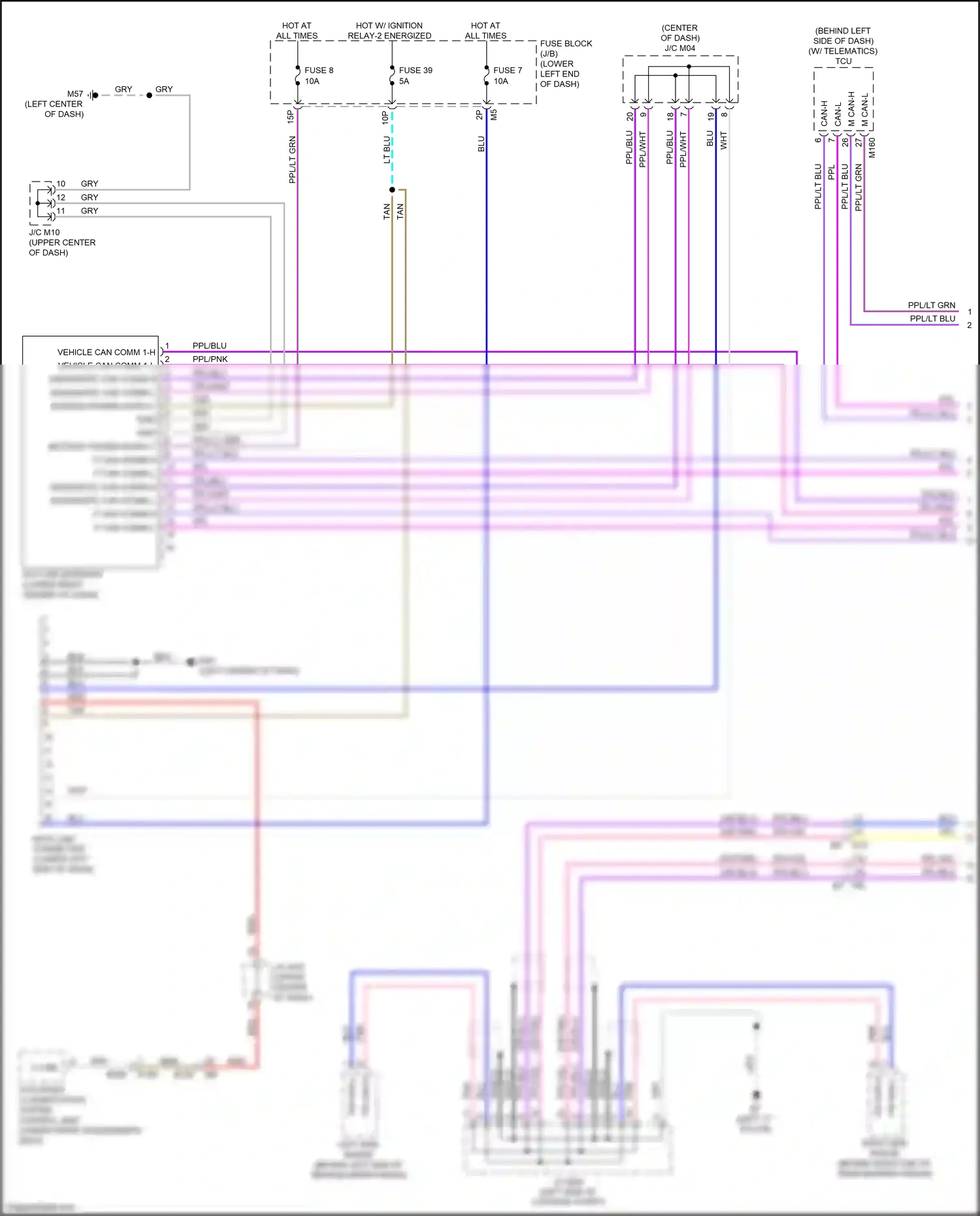 Wiring diagram occupant classification system control unit for Nissan Altima L34 facelift (2022-2024) (1 of 5)