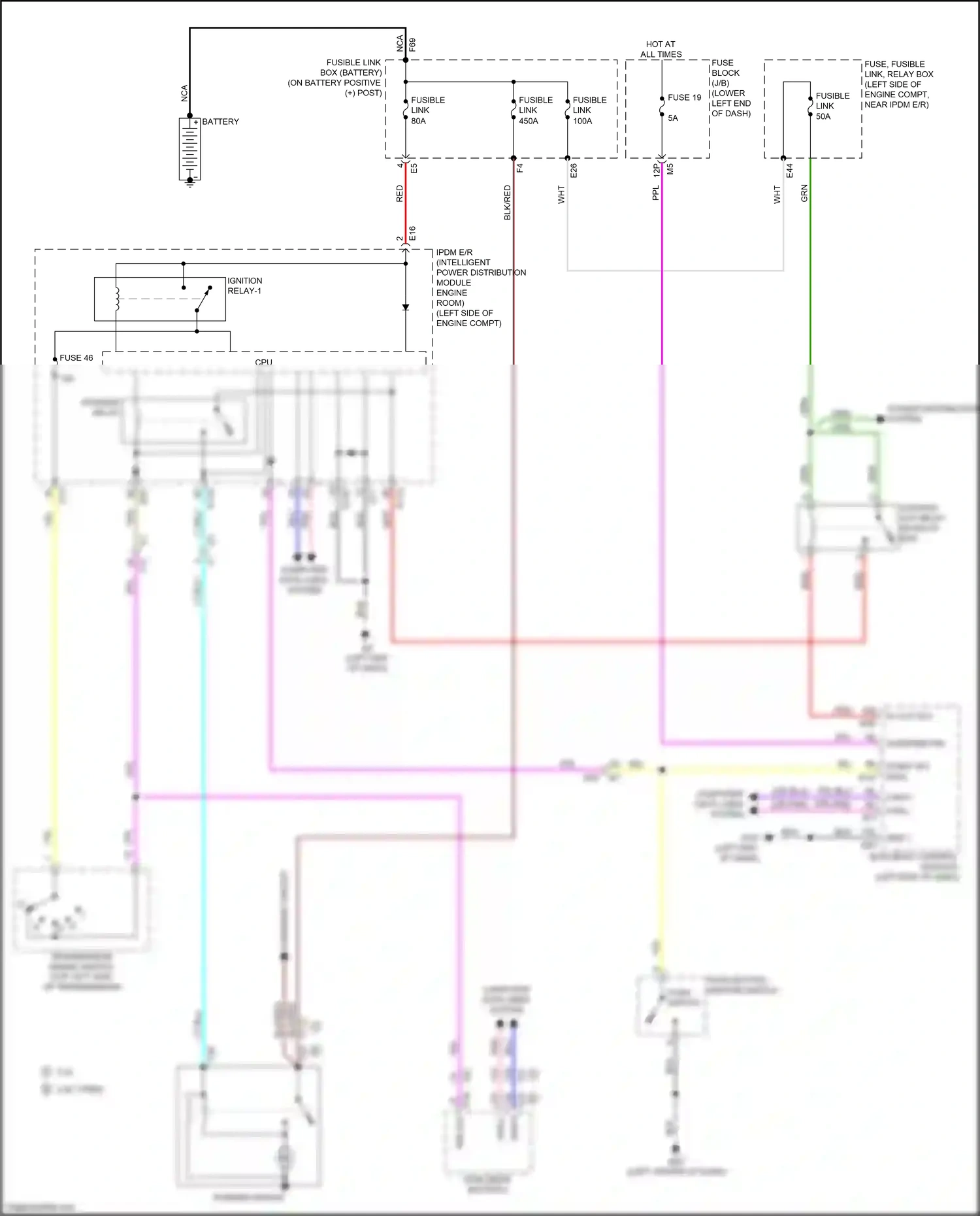 Wiring diagram push button ignition switch for Nissan Altima L34 facelift (2022-2024) (7 of 7)