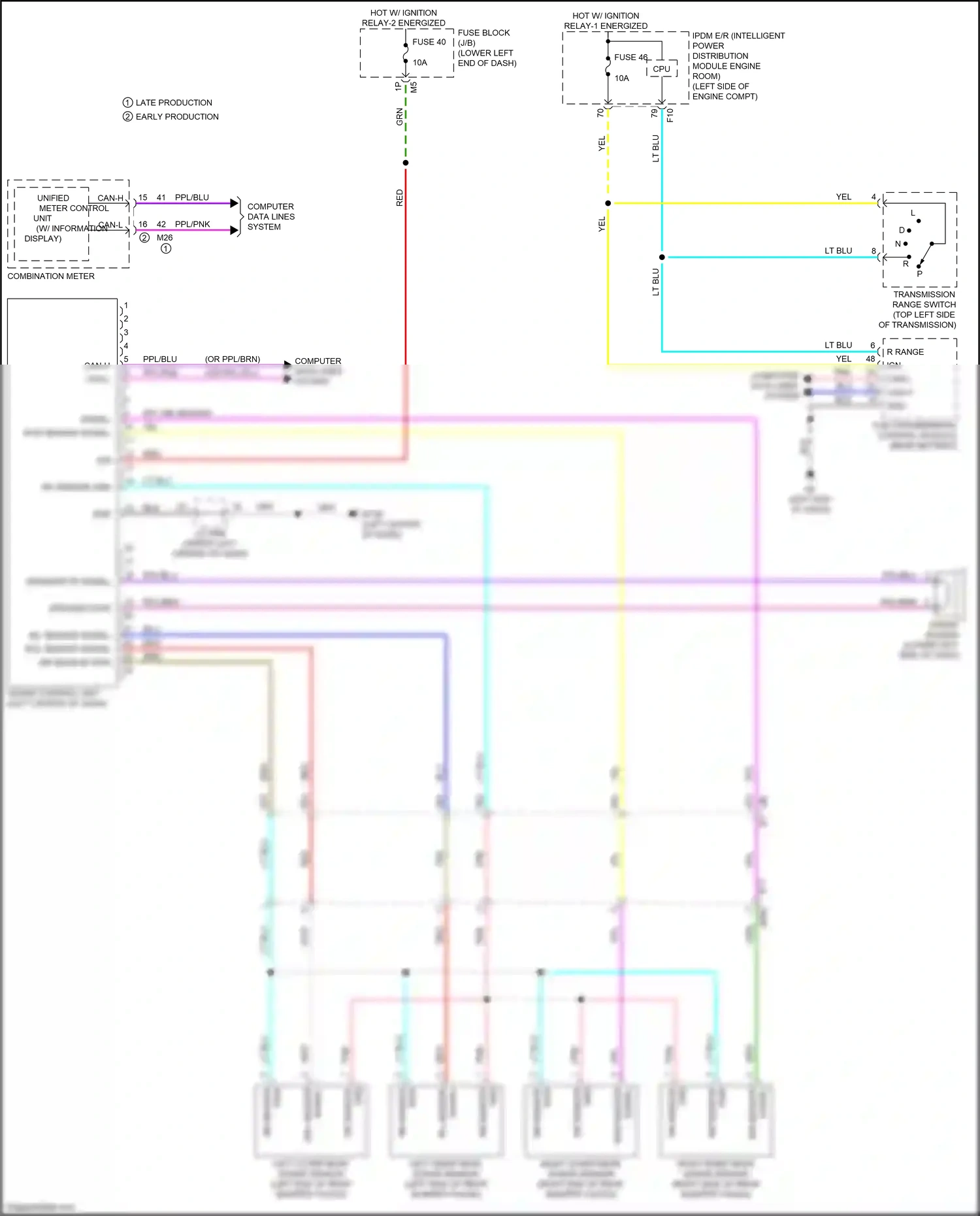 Wiring diagram ror sensor for Nissan Altima L34 facelift (2022-2024) (1 of 1)